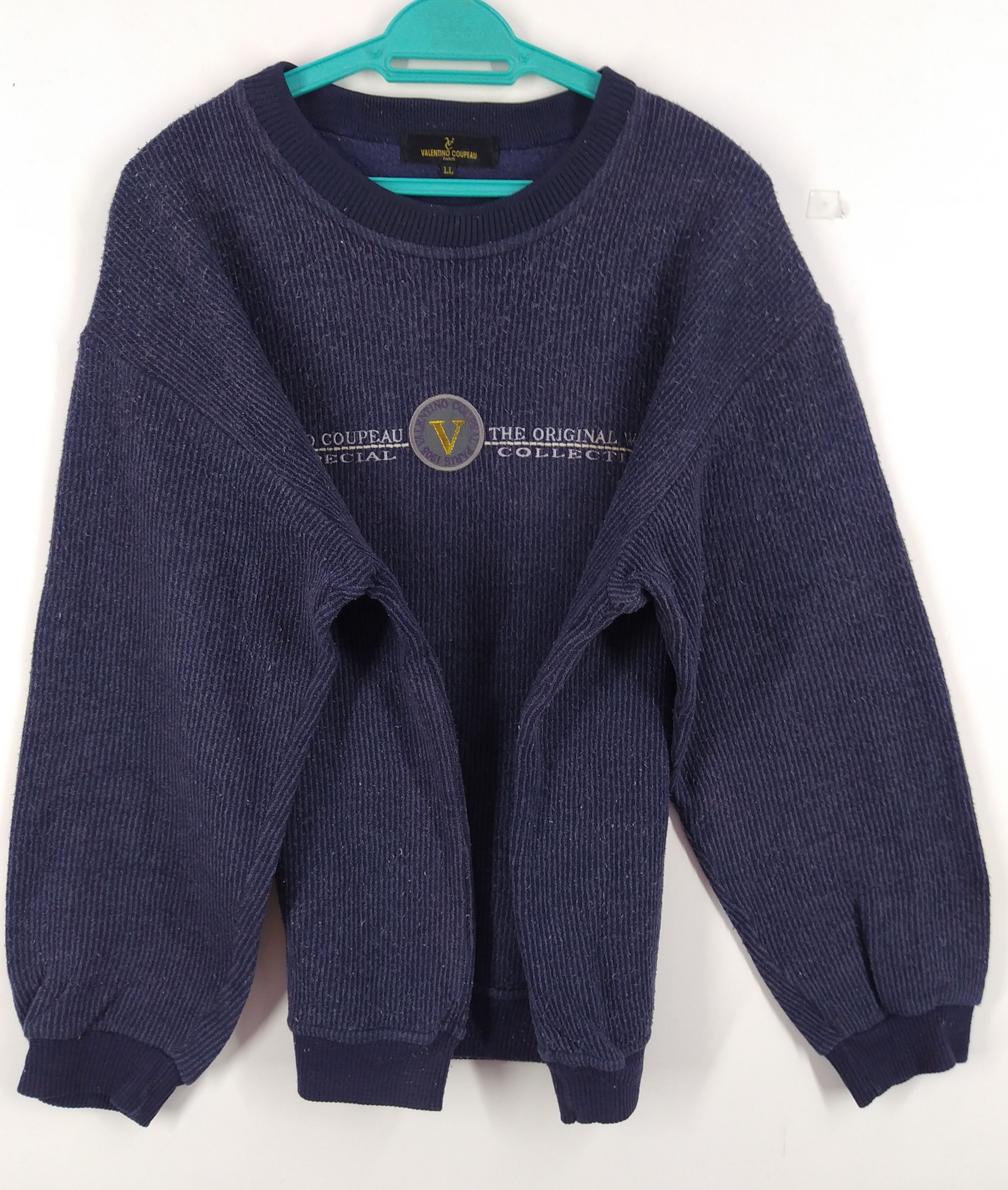 Designer × Valentino × Vintage Vintage Valentino Coupeau Embroidery Logo Corduroy Design Size US L / EU 52-54 / 3 - 3 Thumbnail