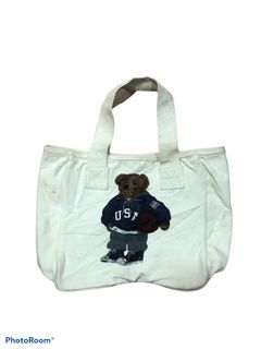 Polo Bear by Ralph Lauren Tote Bag RL Navy Shoppers Tote Market Tote Bag  for Men