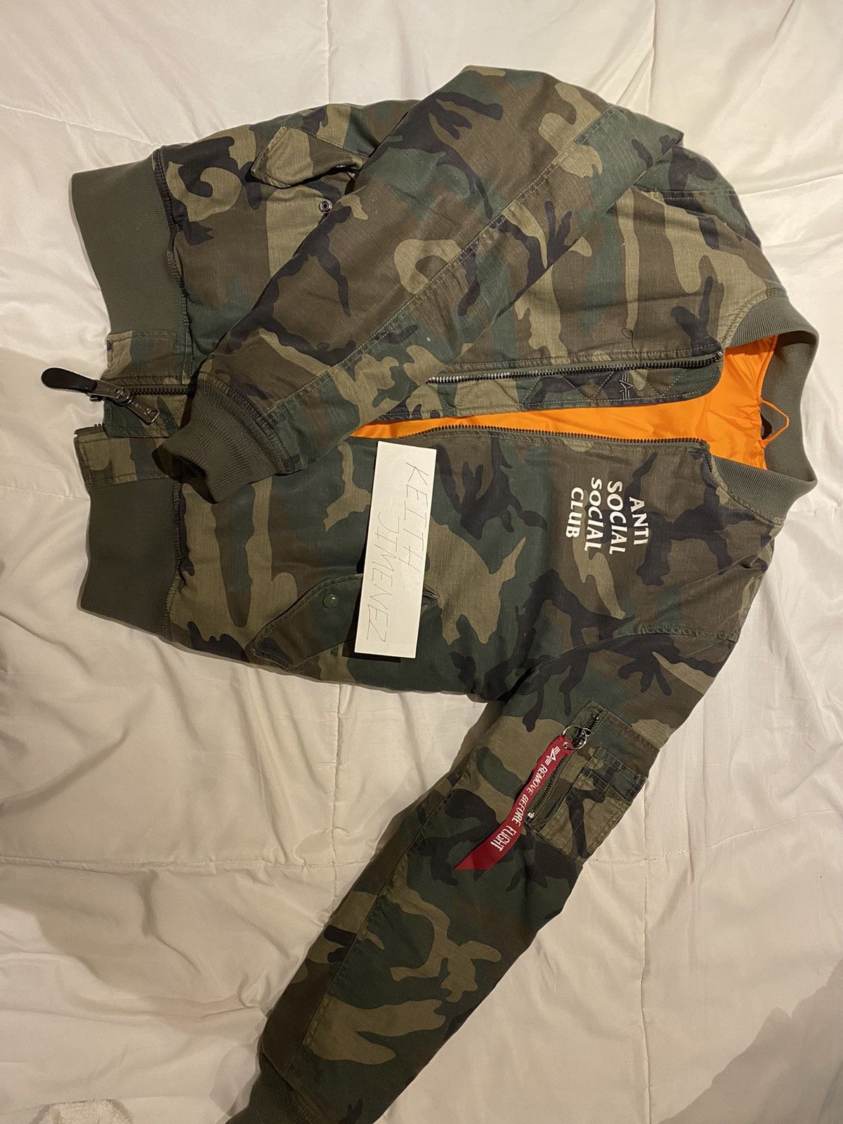 Alpha Industries × Anti Social Social Club ASSC x Alpha Industry Bomber ...