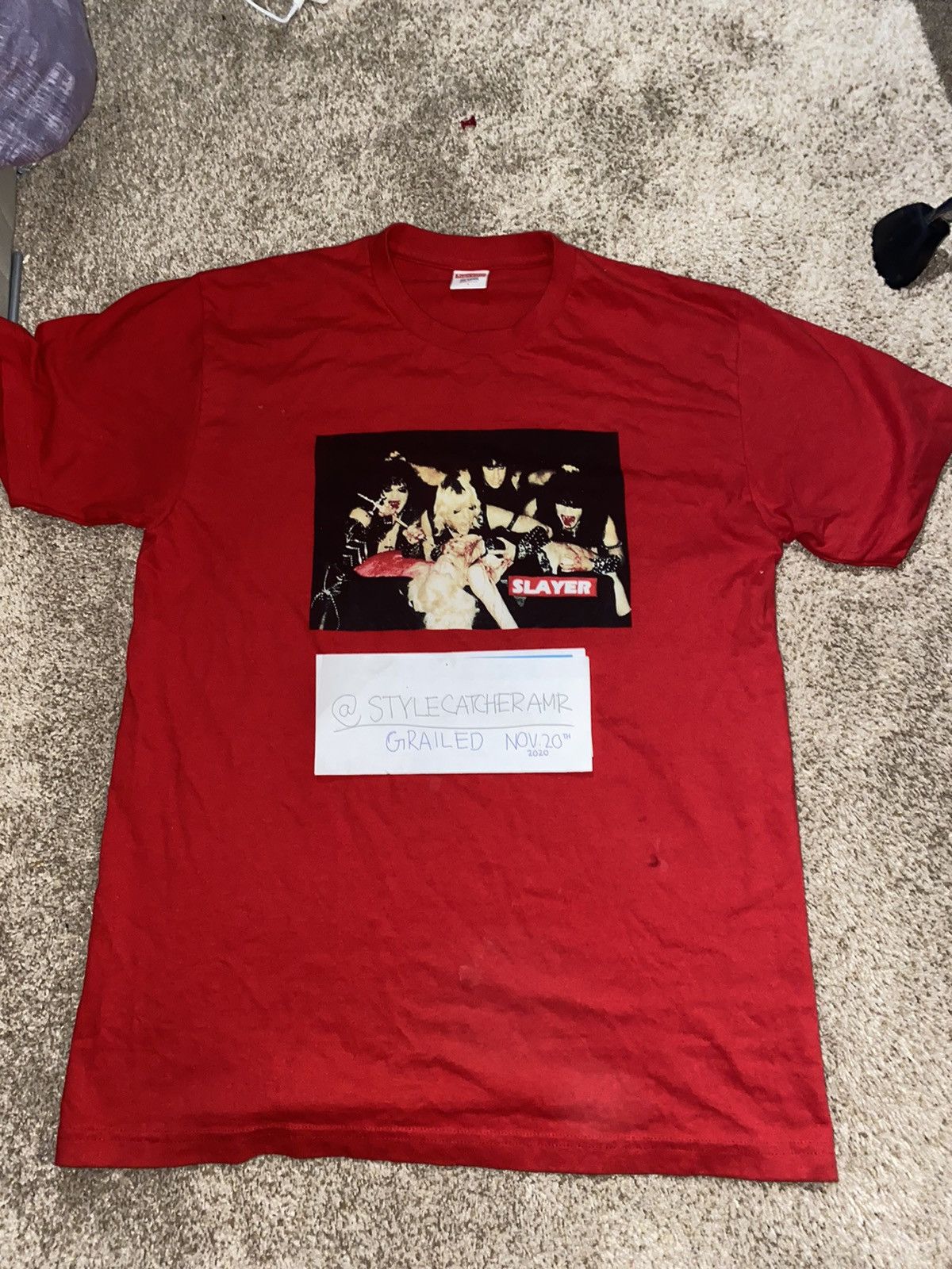 Supreme hotsell slayer tee