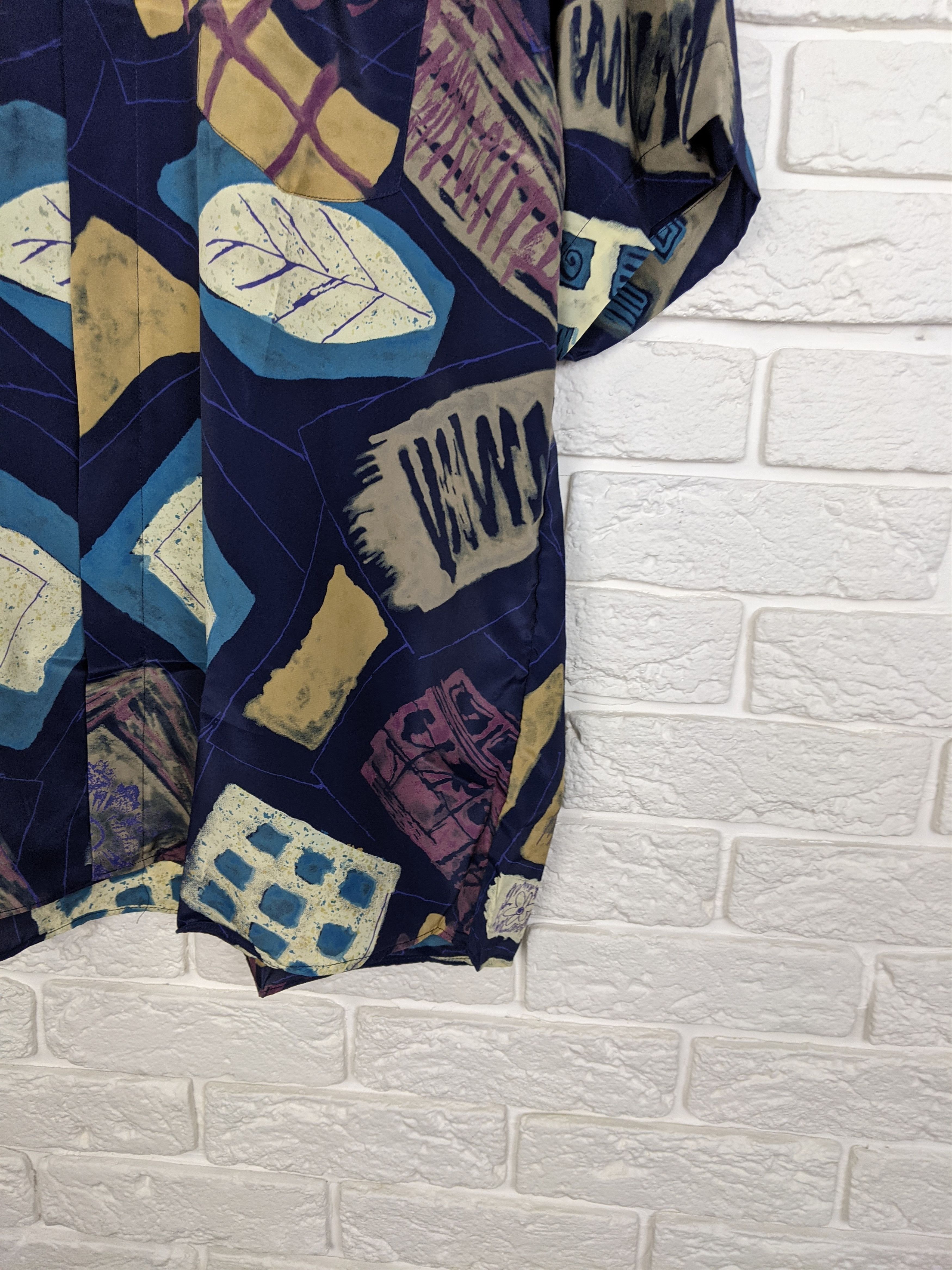 Vintage Vintage Dergi Wilde silk shirt Print Langarmhemd Size US L / EU 52-54 / 3 - 5 Thumbnail