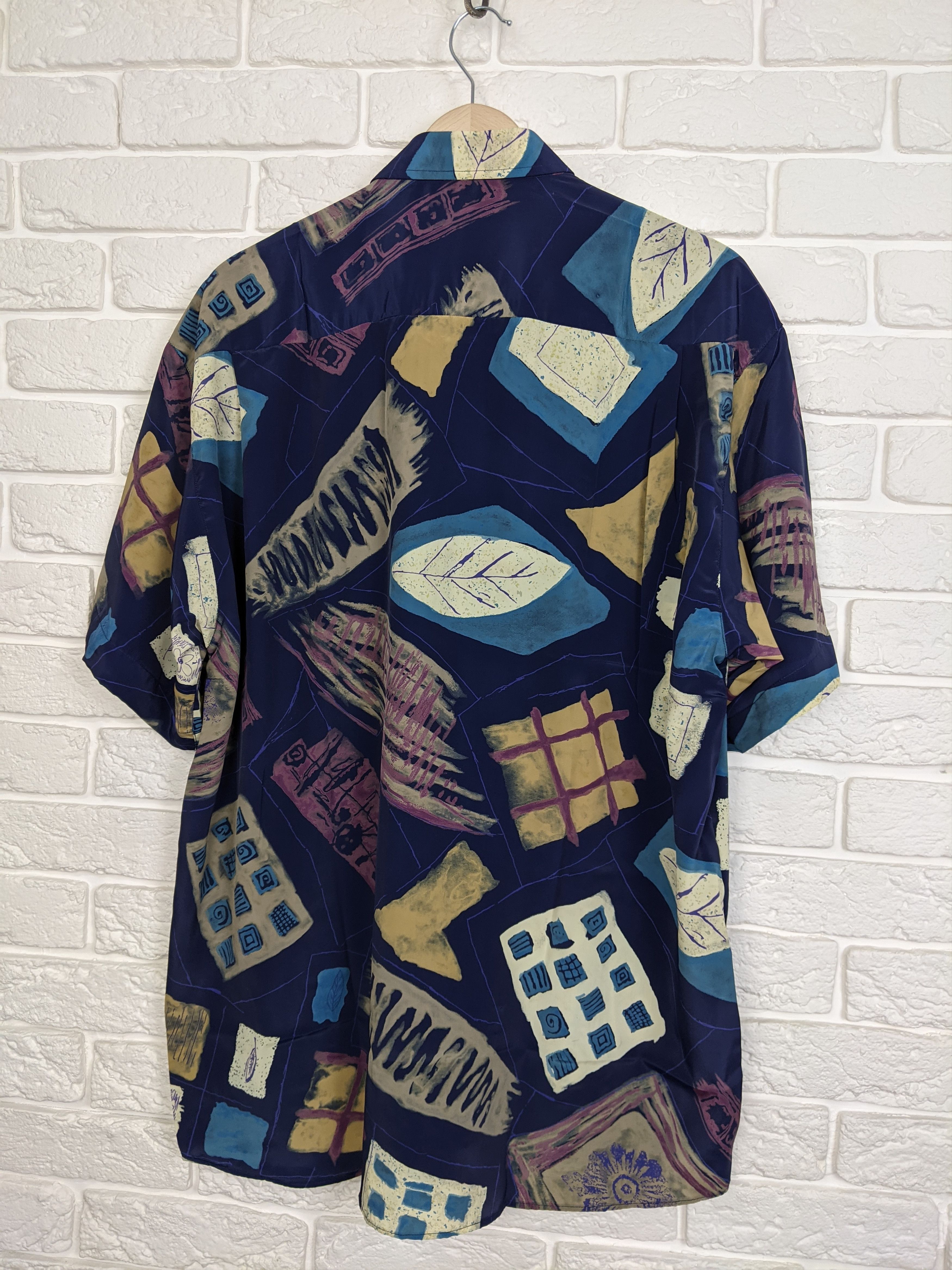Vintage Vintage Dergi Wilde silk shirt Print Langarmhemd Size US L / EU 52-54 / 3 - 2 Thumbnail