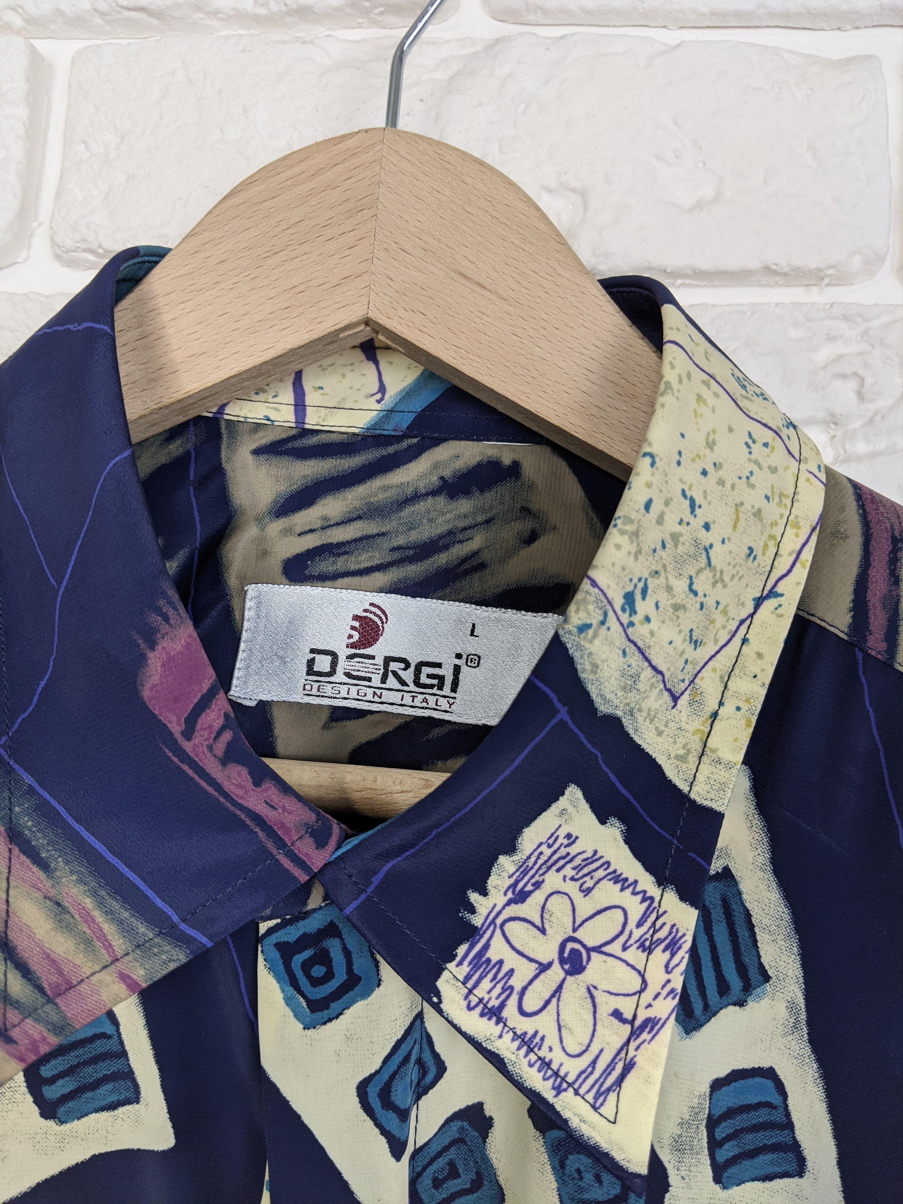 Vintage Vintage Dergi Wilde silk shirt Print Langarmhemd Size US L / EU 52-54 / 3 - 3 Thumbnail