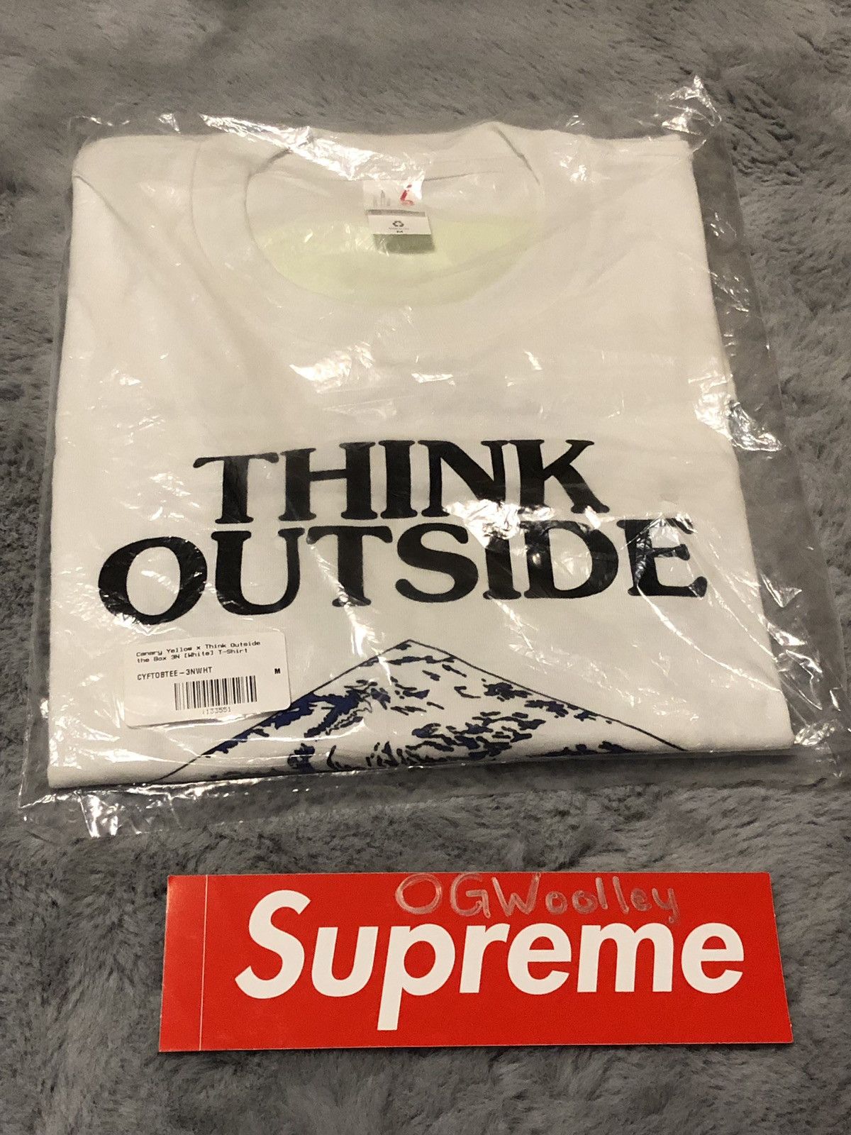 Virgil Abloh Canary Yellow x Think Outside the Box T-Shirt White