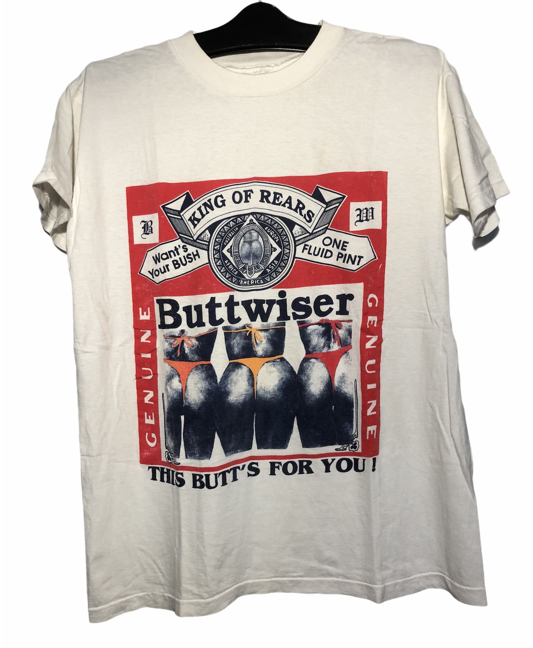 Budweiser × Vintage Vintage Buttwiser Parody Tshirt Budweiser Size US M / EU 48-50 / 2 - 1 Thumbnail