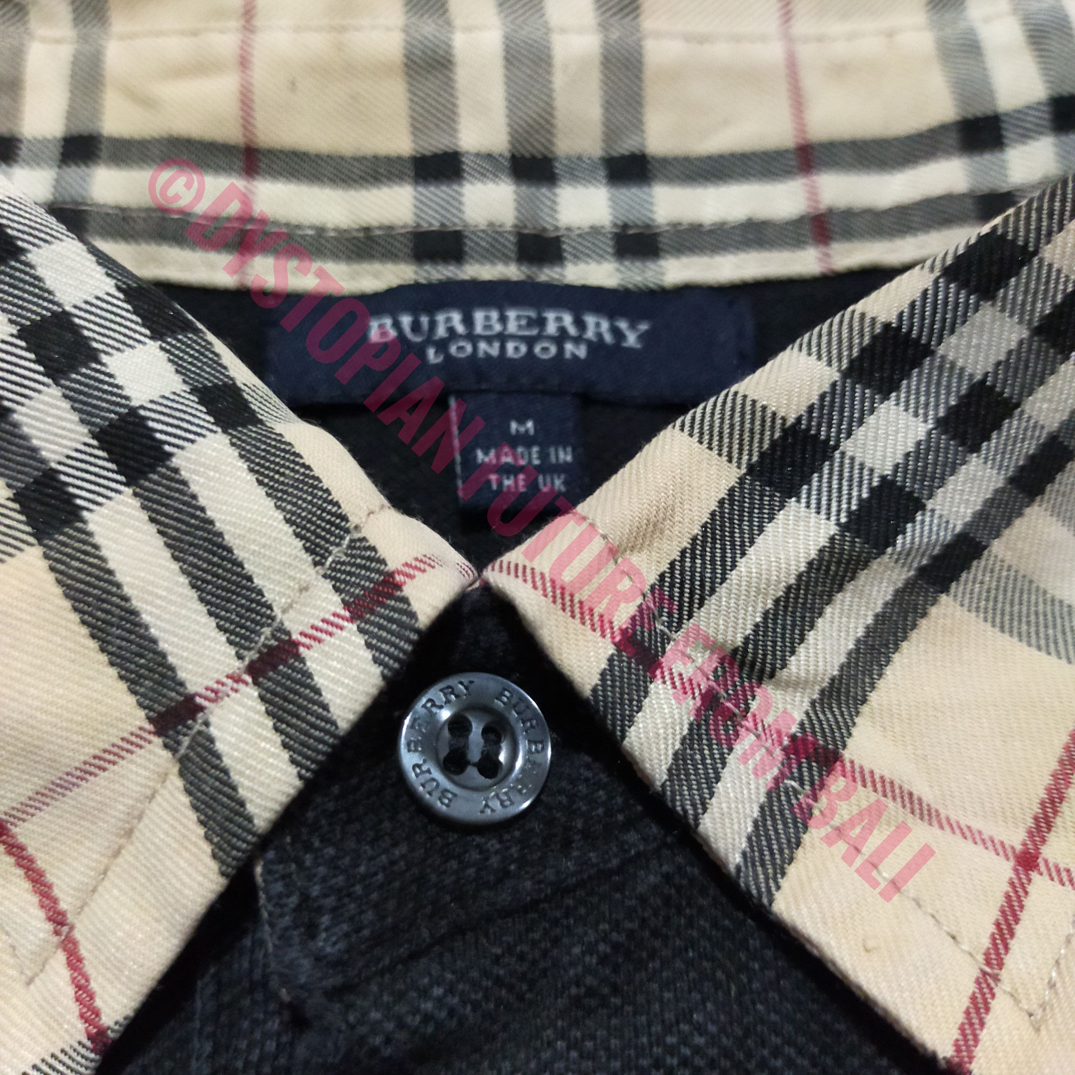 Burberry Burberry London Black/Nova Check Collar Polo Shirt Size US L / EU 52-54 / 3 - 4 Thumbnail
