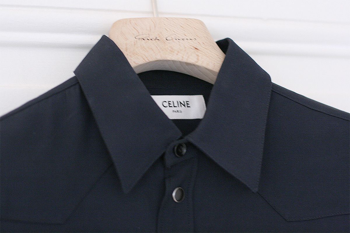 Celine × Hedi Slimane SS19 navy western shirt Size US XS / EU 42 / 0 - 2 Thumbnail
