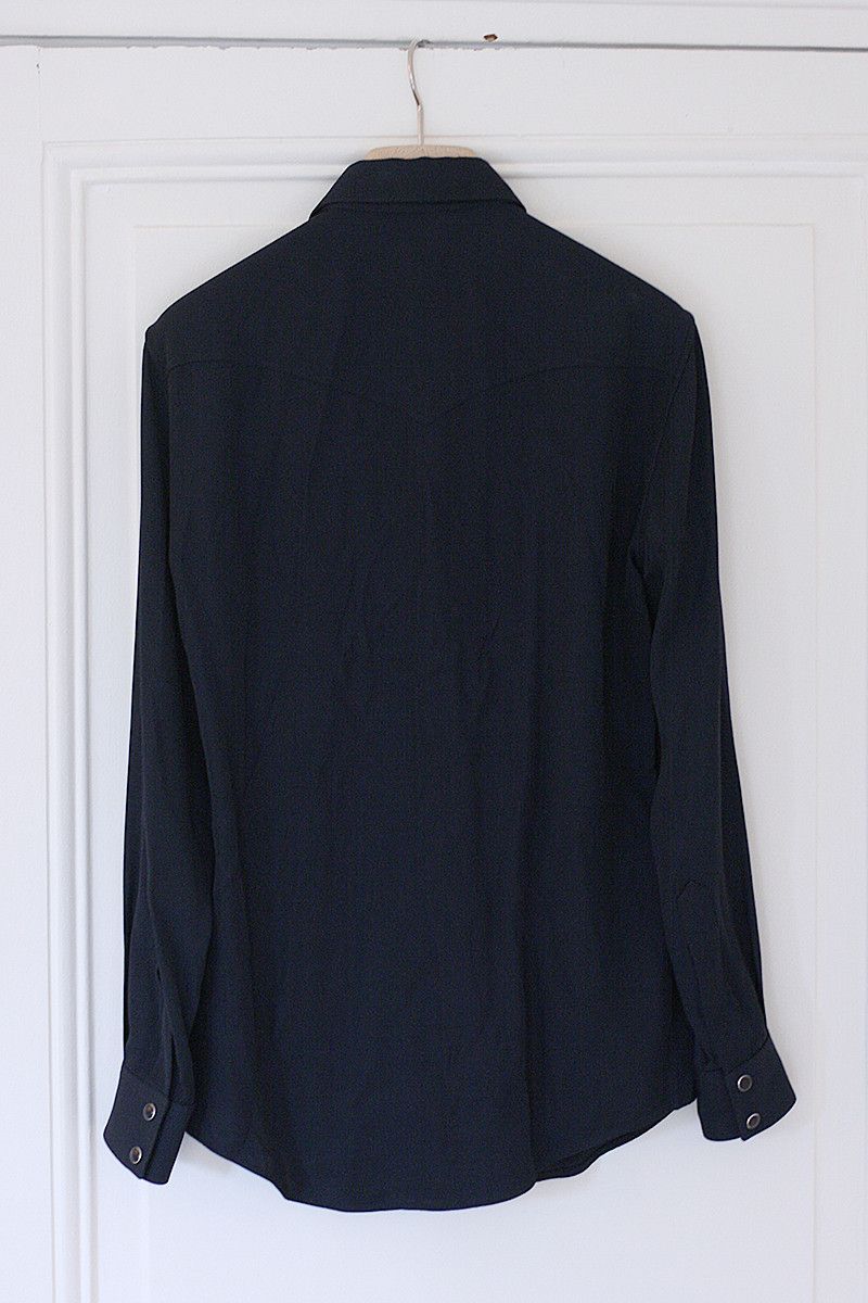 Celine × Hedi Slimane SS19 navy western shirt Size US XS / EU 42 / 0 - 3 Thumbnail