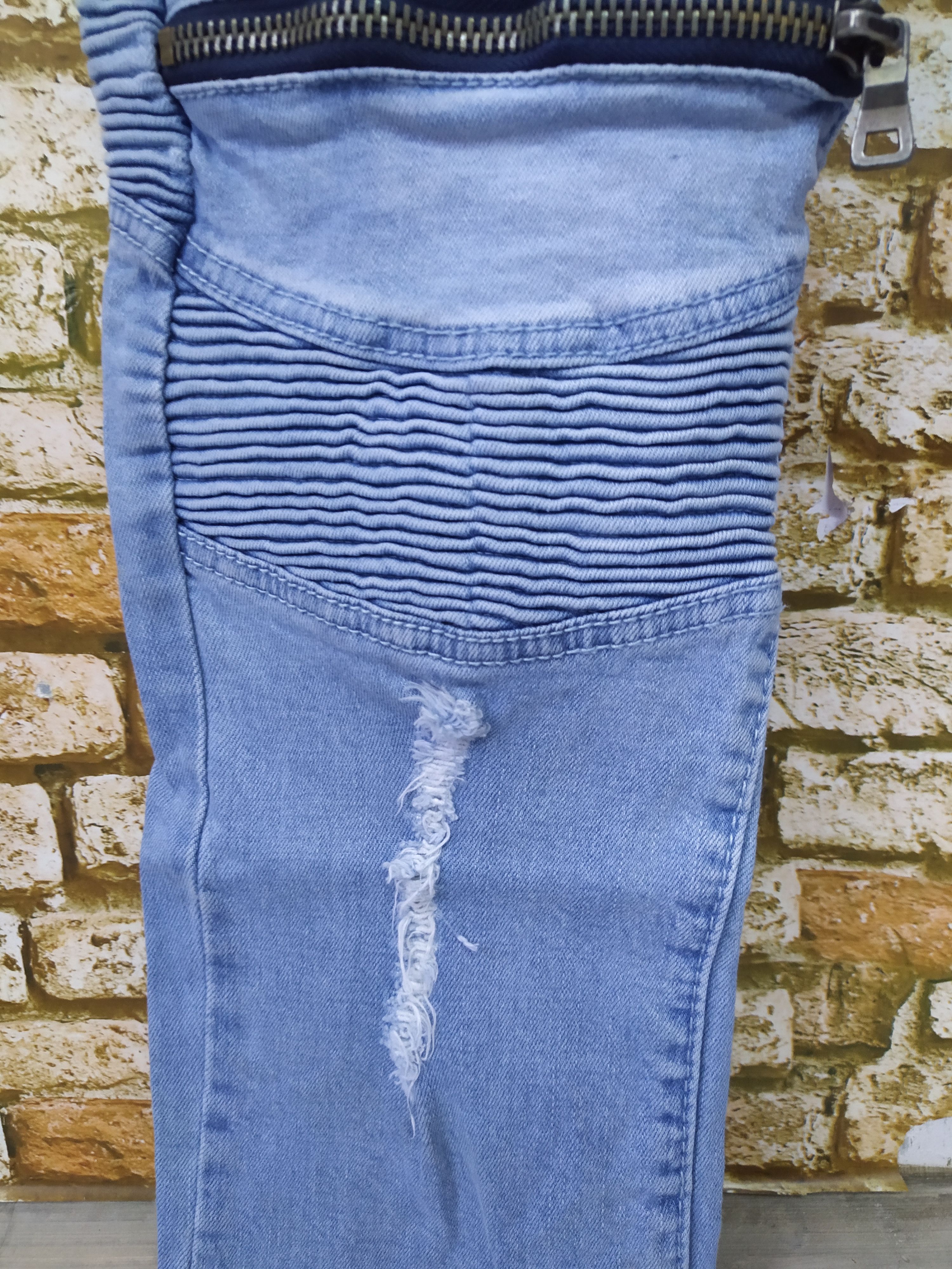 Japanese Brand DSTRKT BIKERS DENIM (B692) Waist 38 Size US 38 / EU 54 - 3 Thumbnail