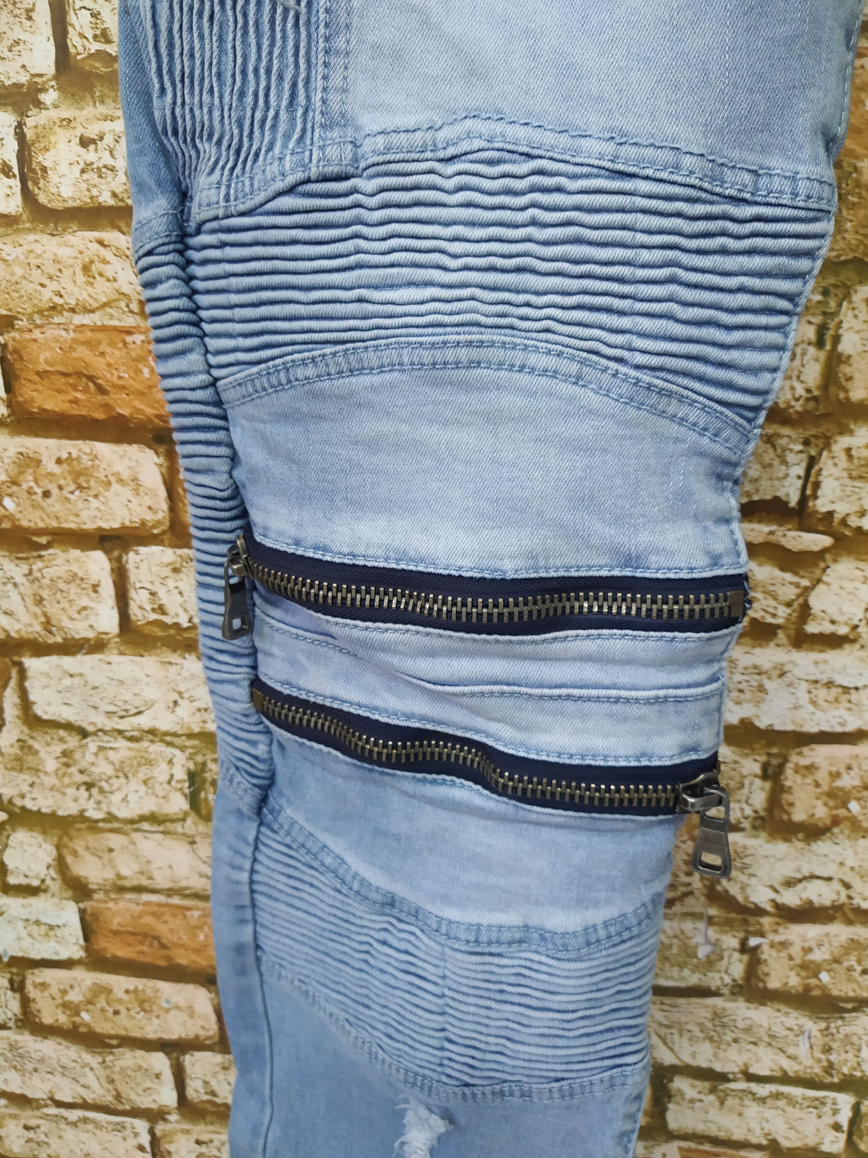 Japanese Brand DSTRKT BIKERS DENIM (B692) Waist 38 Size US 38 / EU 54 - 2 Thumbnail