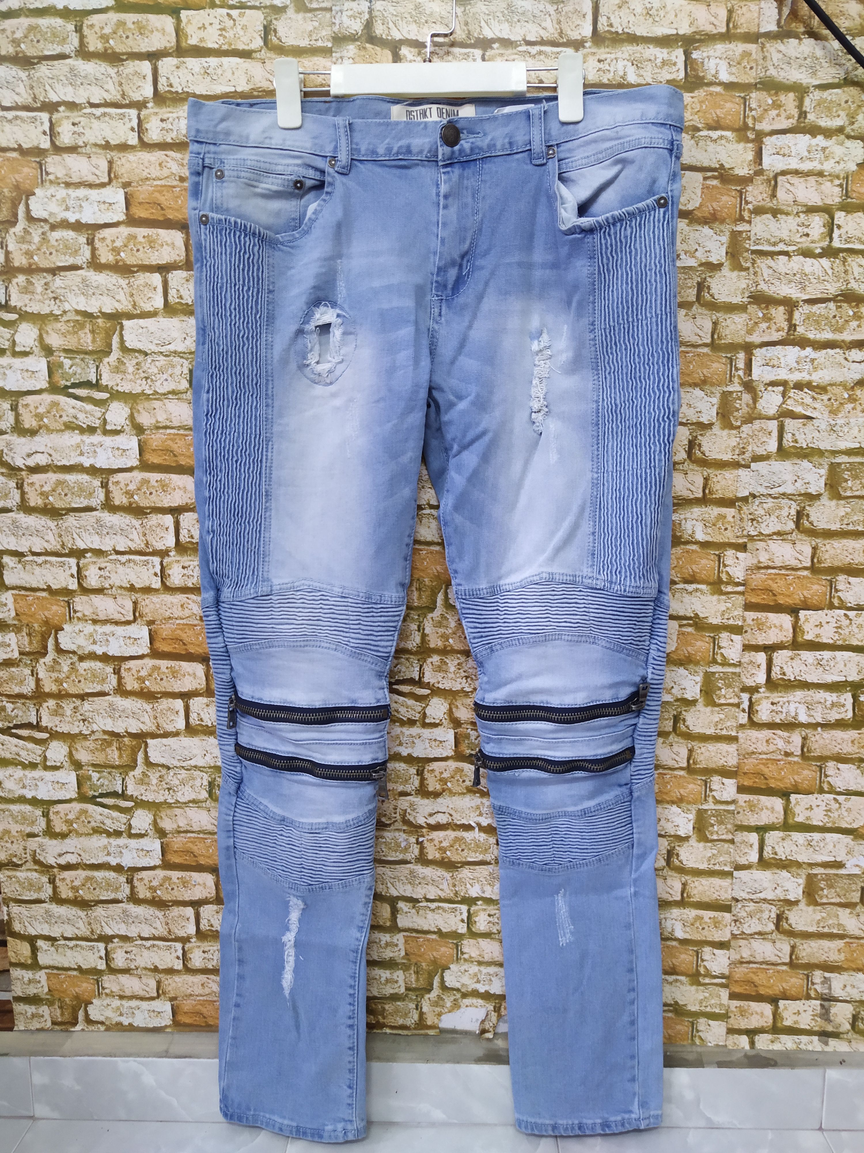 Japanese Brand DSTRKT BIKERS DENIM (B692) Waist 38 Size US 38 / EU 54 - 1 Thumbnail