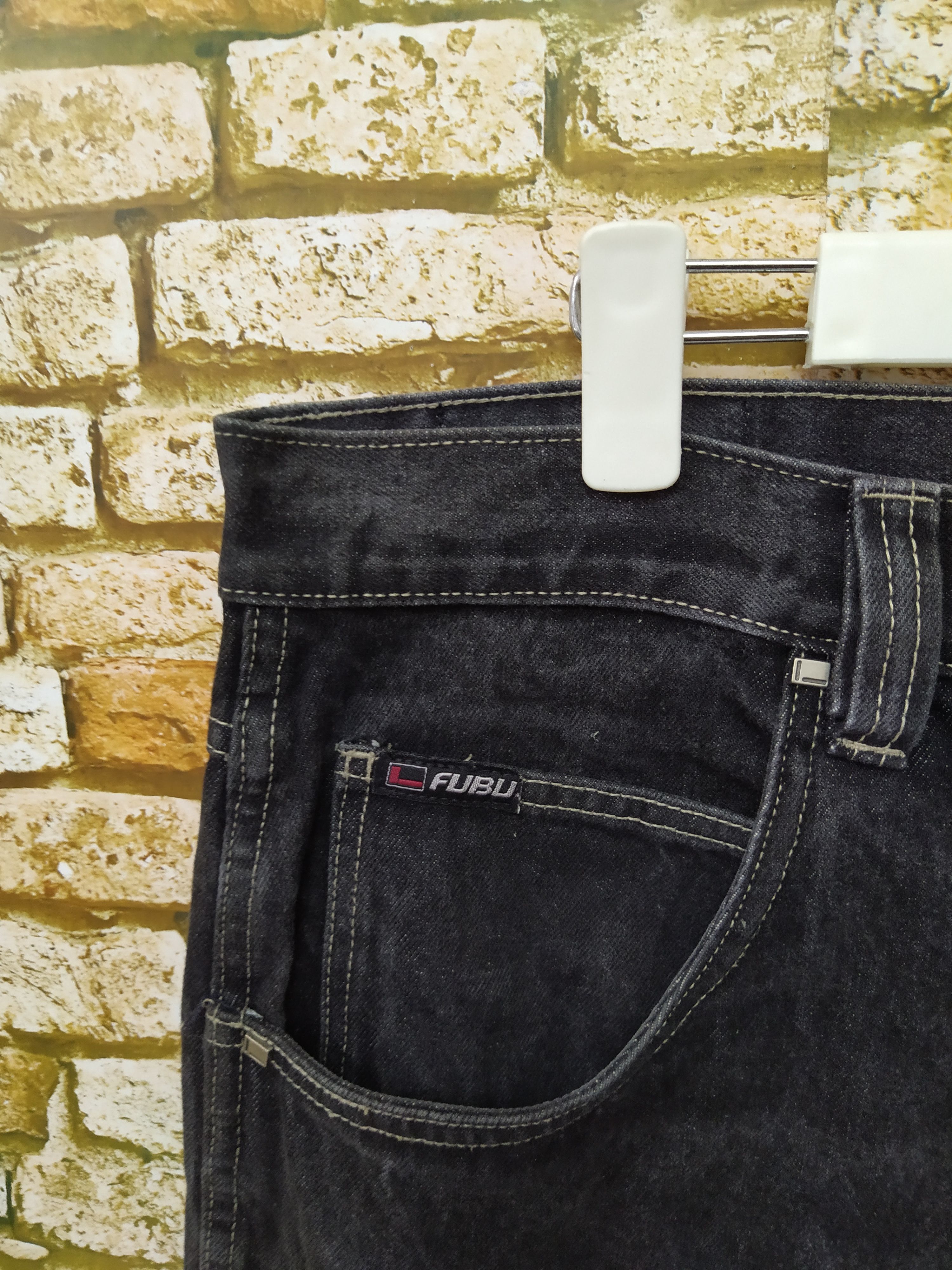 Fubu × Vintage 90s FUBU BAGGY CARPENTER DENIM (B693) Size US 37 - 9 Thumbnail