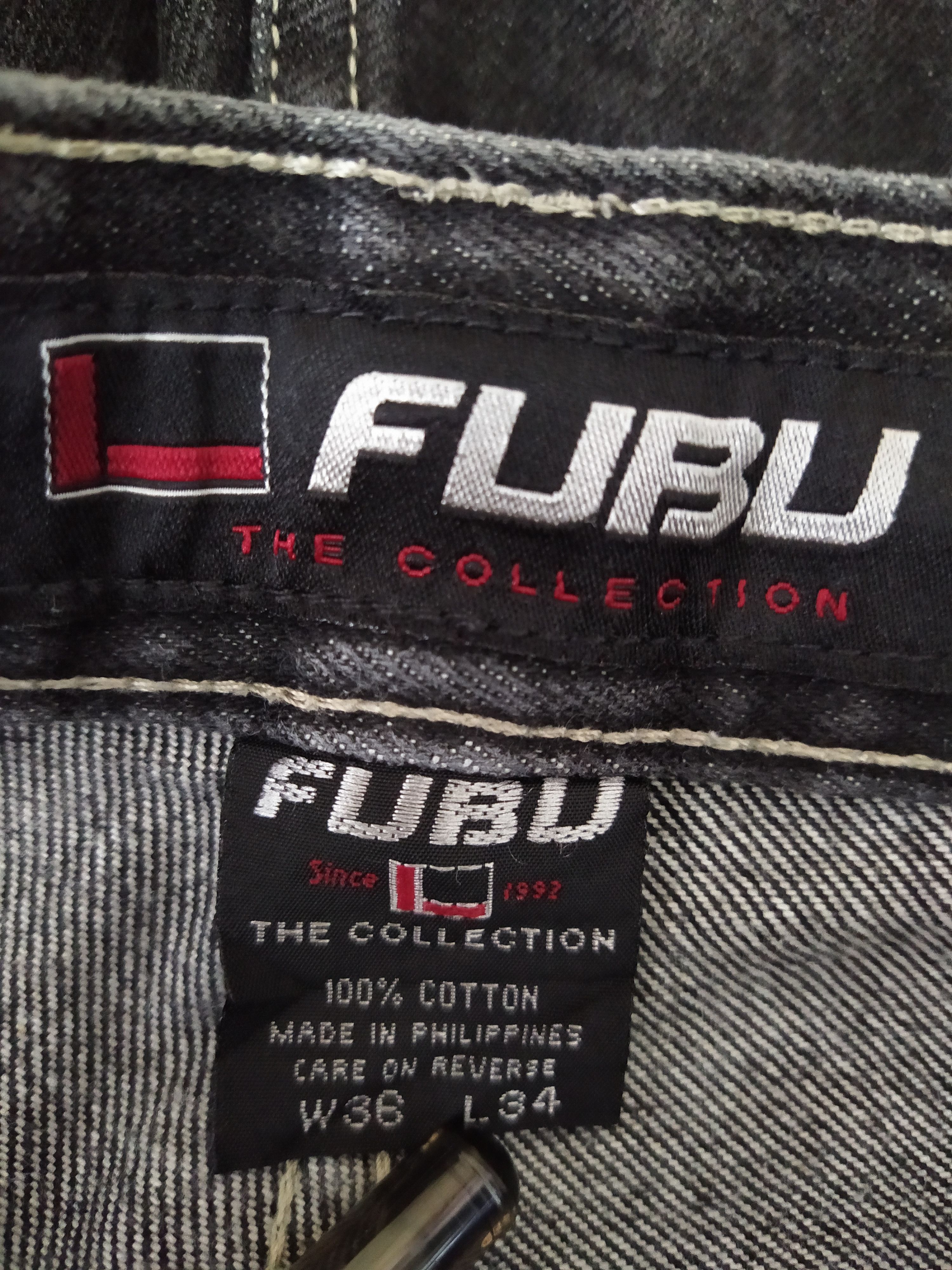 Fubu × Vintage 90s FUBU BAGGY CARPENTER DENIM (B693) Size US 37 - 12 Thumbnail