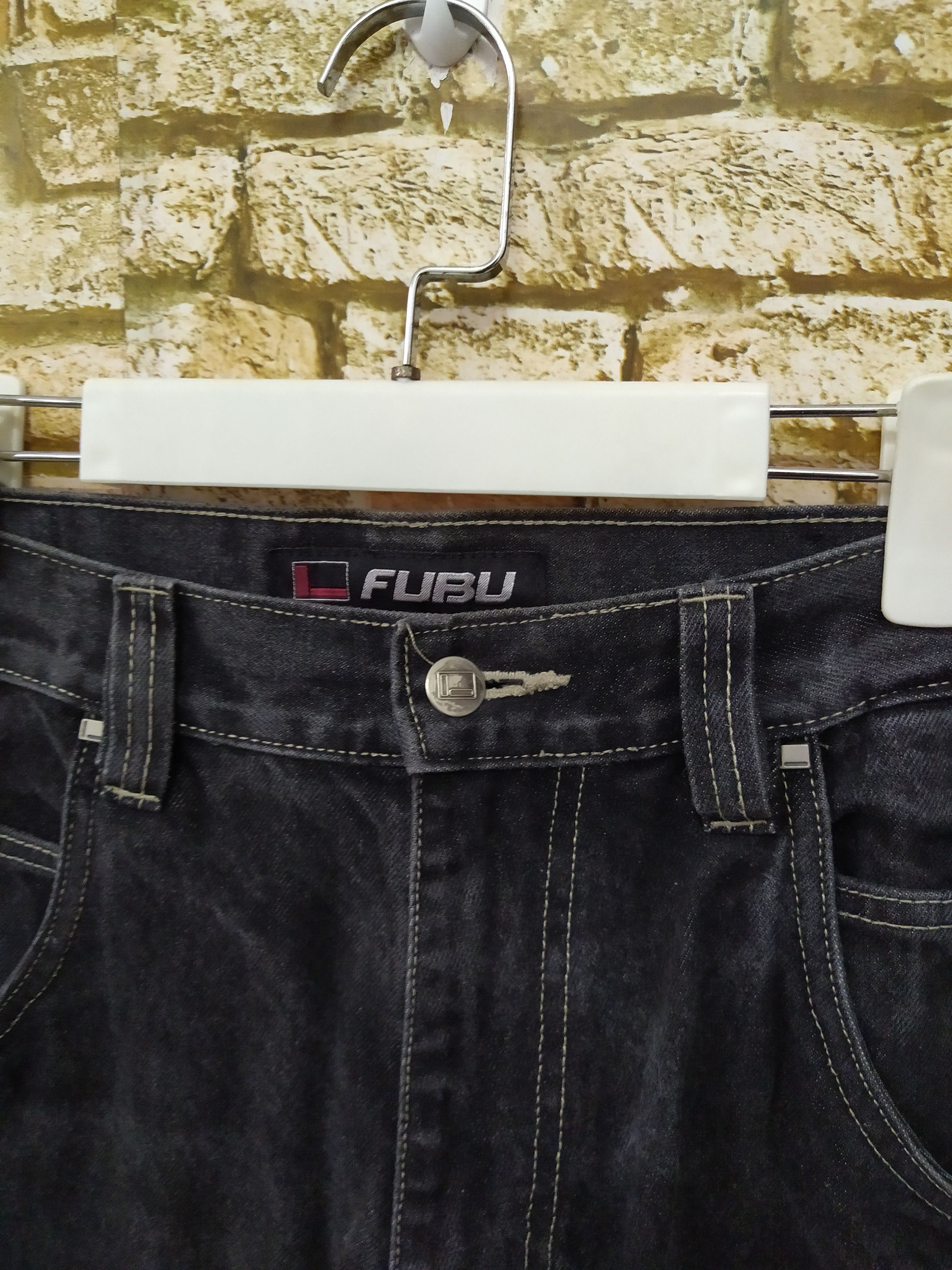 Fubu × Vintage 90s FUBU BAGGY CARPENTER DENIM (B693) Size US 37 - 10 Thumbnail