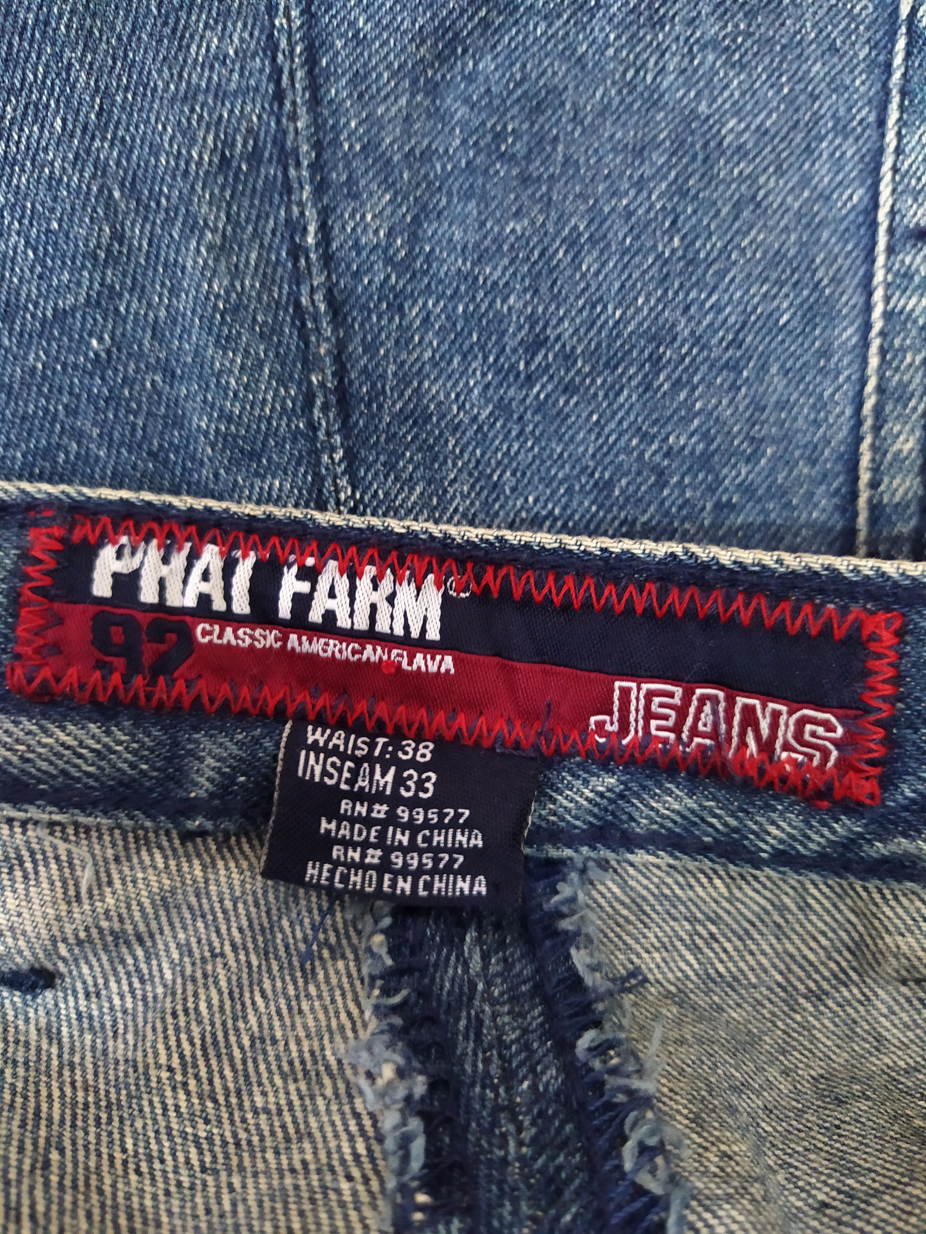 Phat Farm 90s PHAT FARM BAGGY DENIM PAINT (B695) W39 Size US 39 - 11 Thumbnail