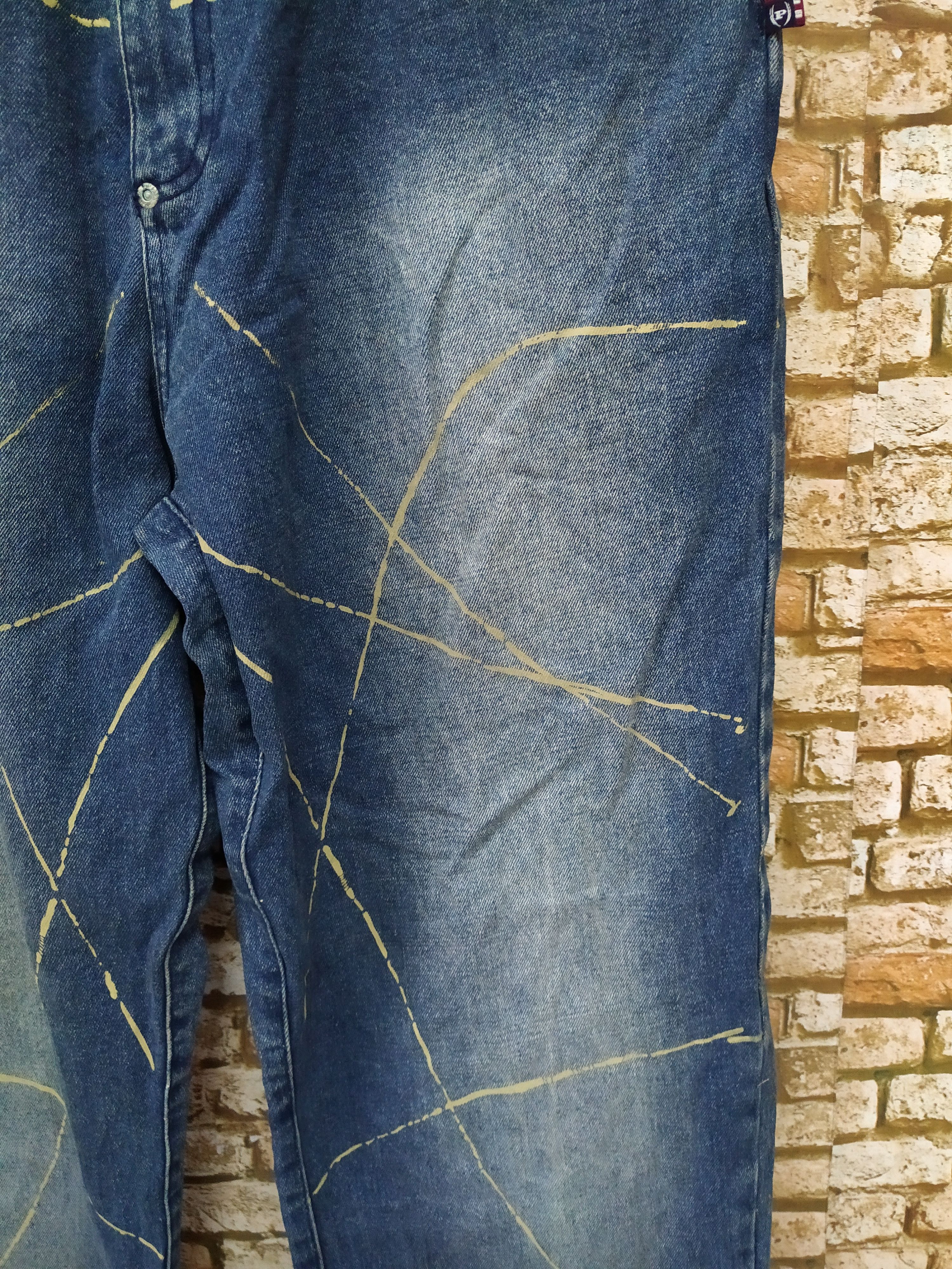 Phat Farm 90s PHAT FARM BAGGY DENIM PAINT (B695) W39 Size US 39 - 6 Thumbnail