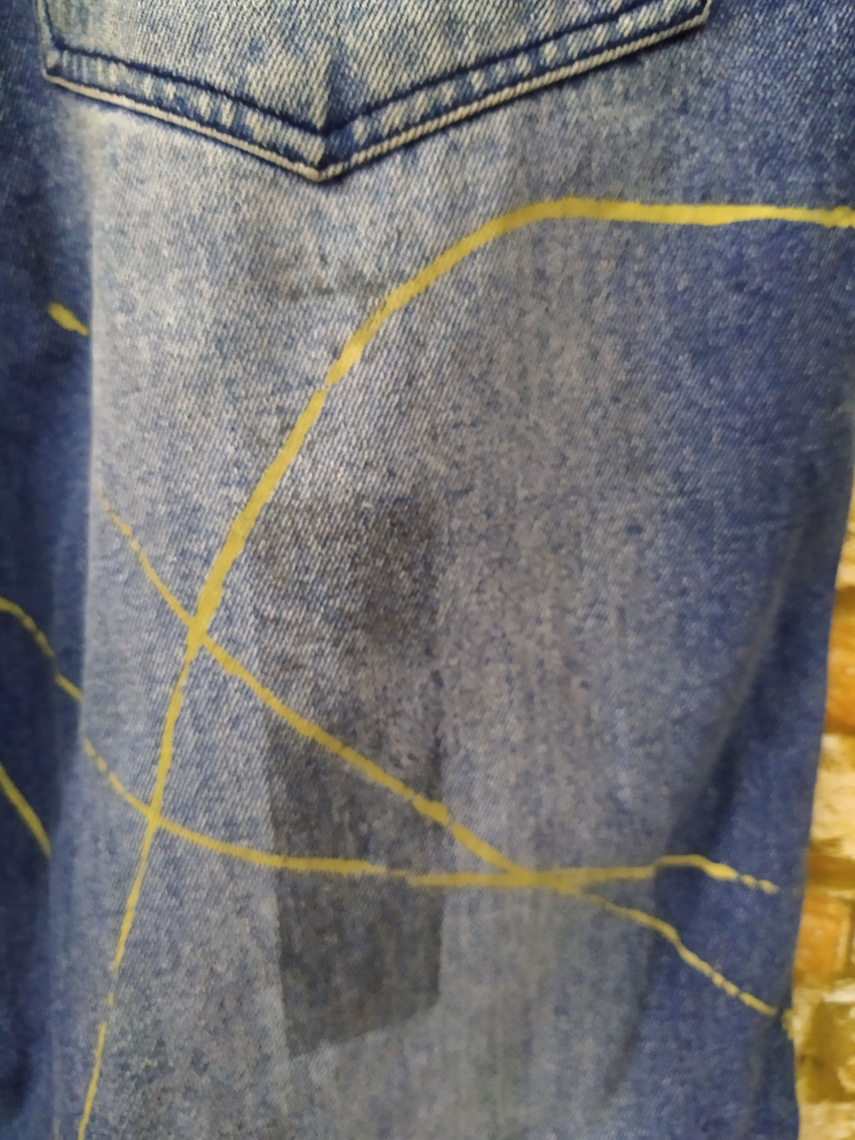 Phat Farm 90s PHAT FARM BAGGY DENIM PAINT (B695) W39 Size US 39 - 2 Thumbnail