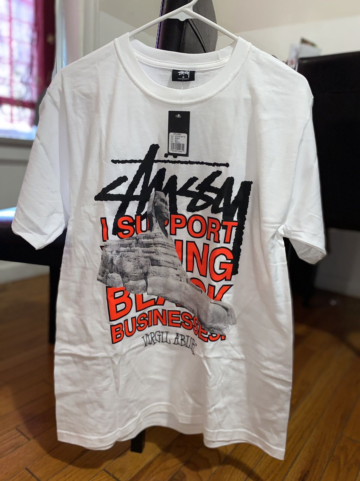 高速配送 x Stussy Virgil Tシャツ Tour World Abloh Tシャツ