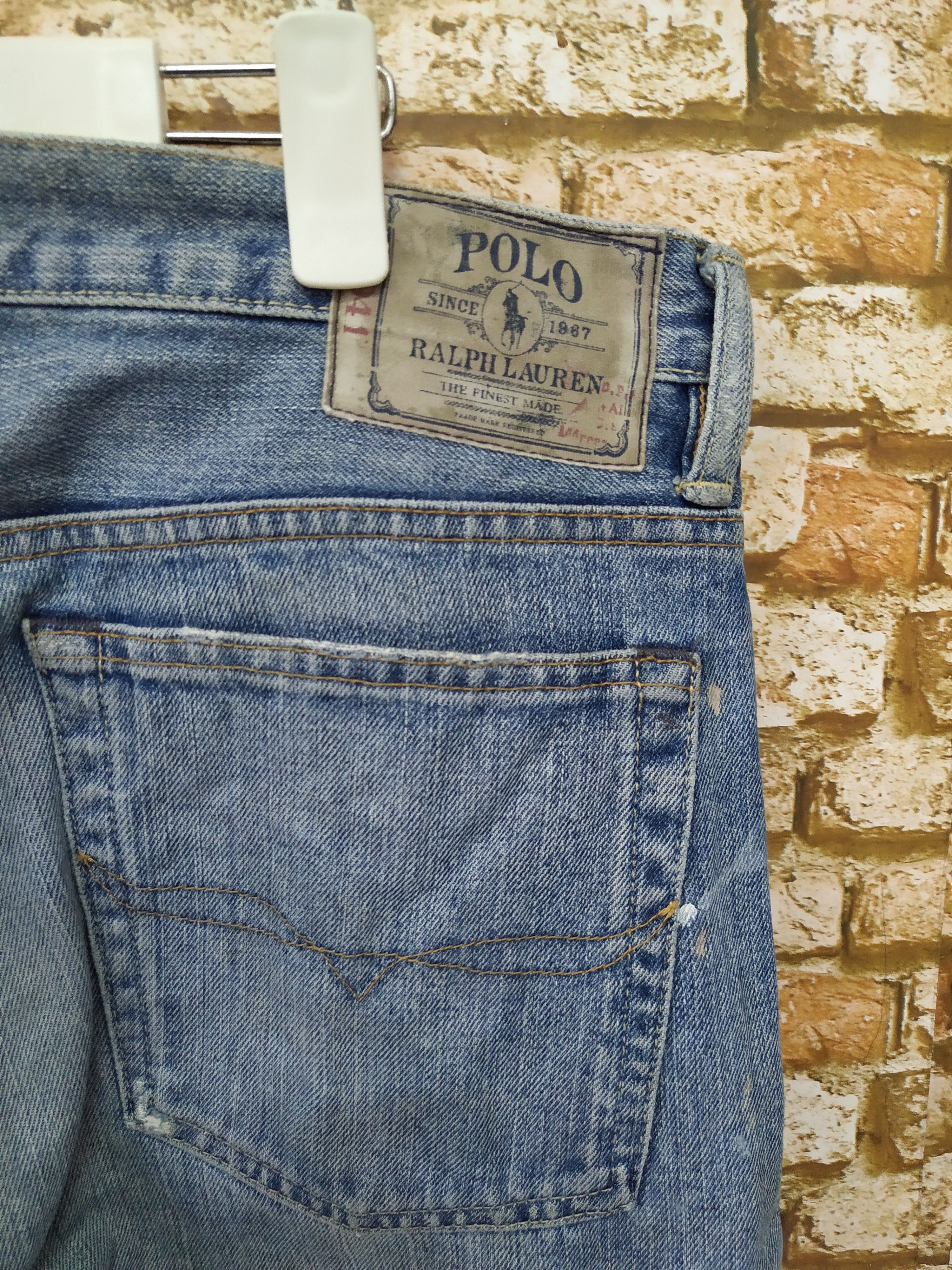 Polo Ralph Lauren POLO RALPH LAUREN DENIM PANT DISTRESSED DENIM (B696) W36 Size US 36 / EU 52 - 2 Thumbnail