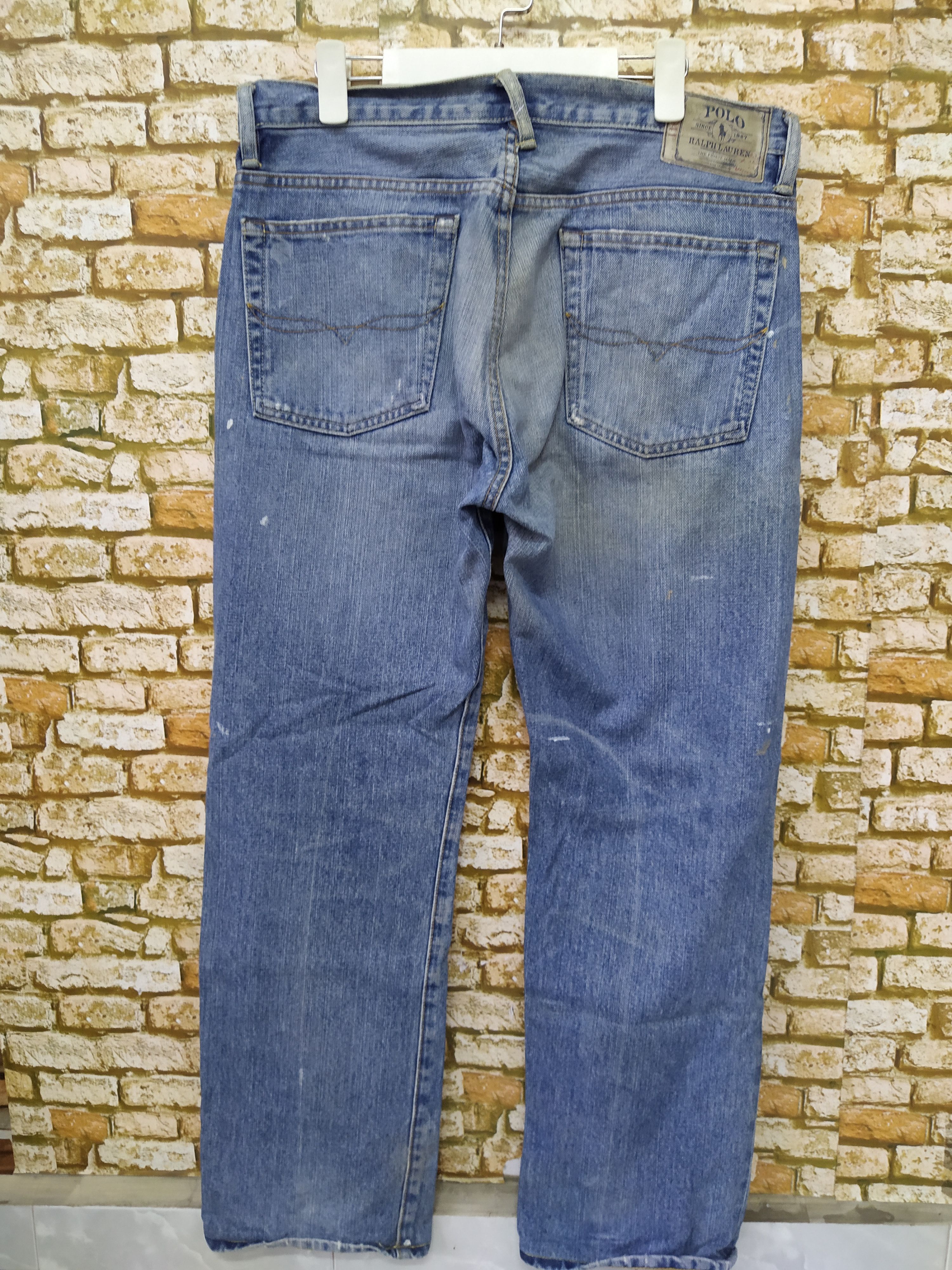Polo Ralph Lauren POLO RALPH LAUREN DENIM PANT DISTRESSED DENIM (B696) W36 Size US 36 / EU 52 - 1 Thumbnail