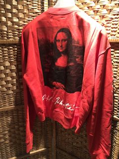 OFF-WHITE Mona Lisa Temperature Hoodie Red for Women