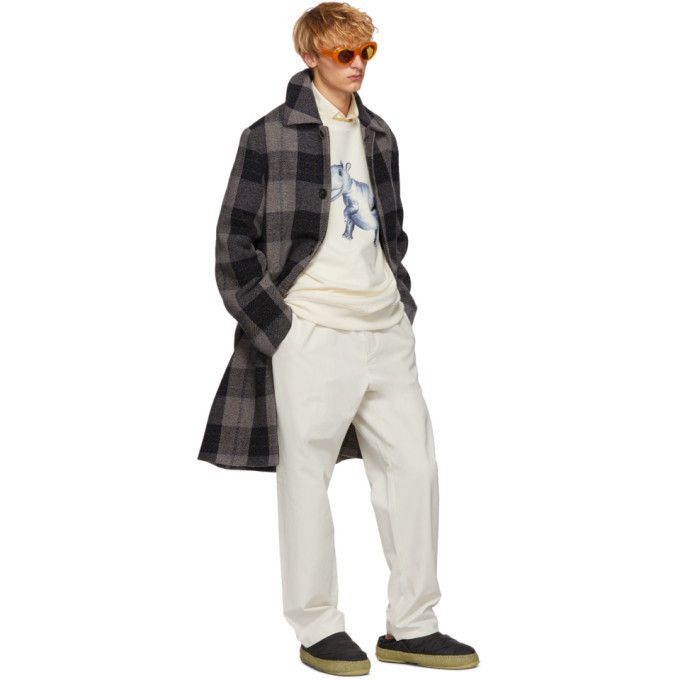 Acne Studios Grey Wool Check Coat Size US S / EU 44-46 / 1 - 10 Thumbnail