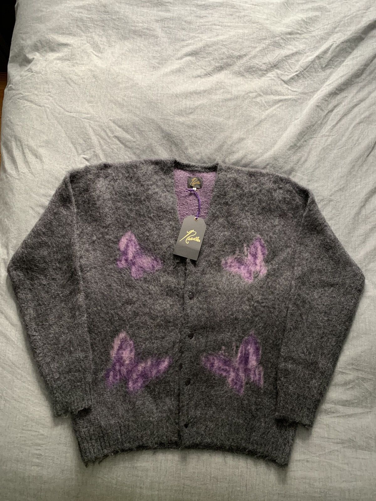 Needles Mohair Papillon Cardigan Grey