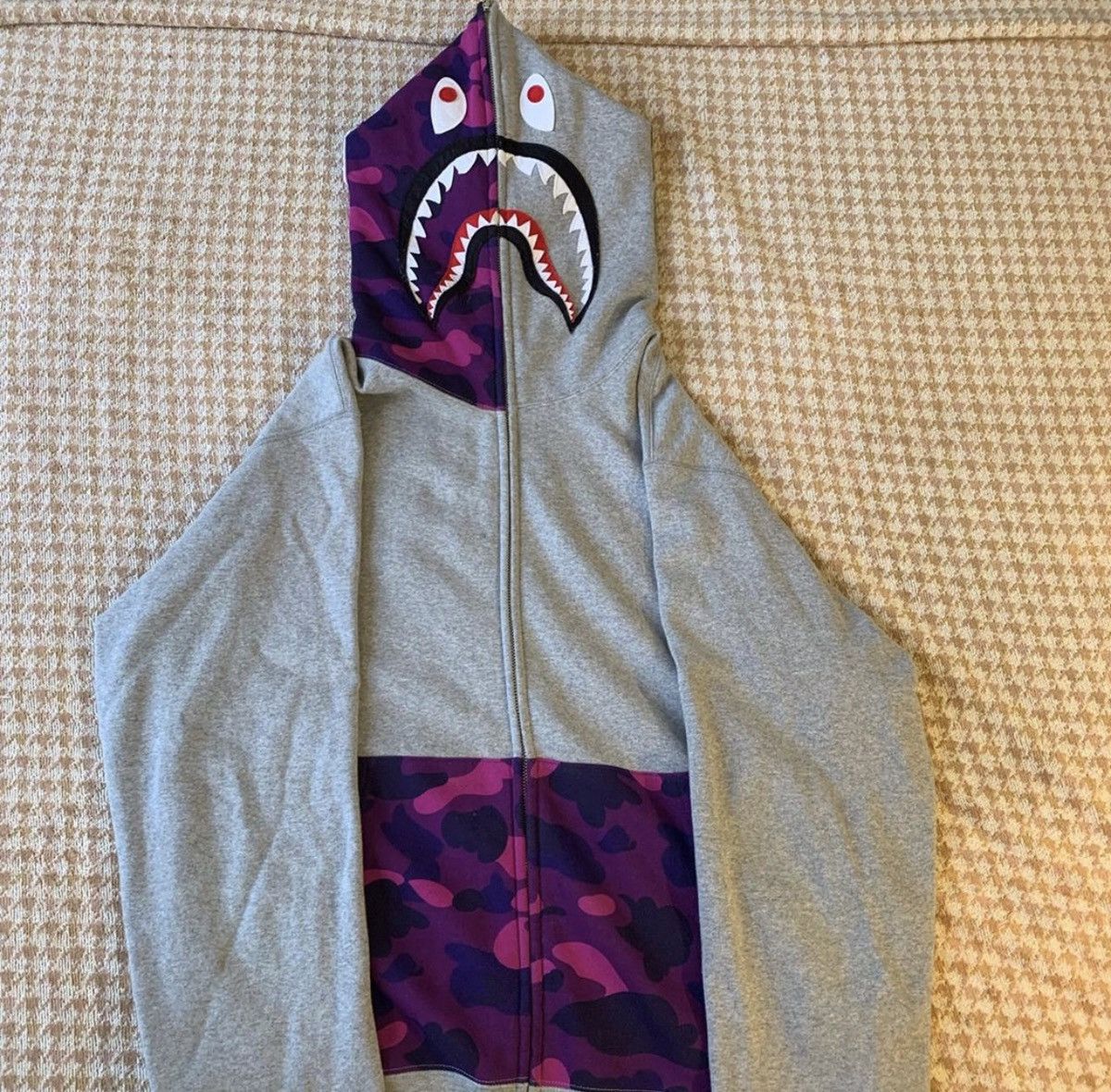 Bape Color Camo Shark Full Zip Hoodie Size US XL / EU 56 / 4 - 1 Thumbnail