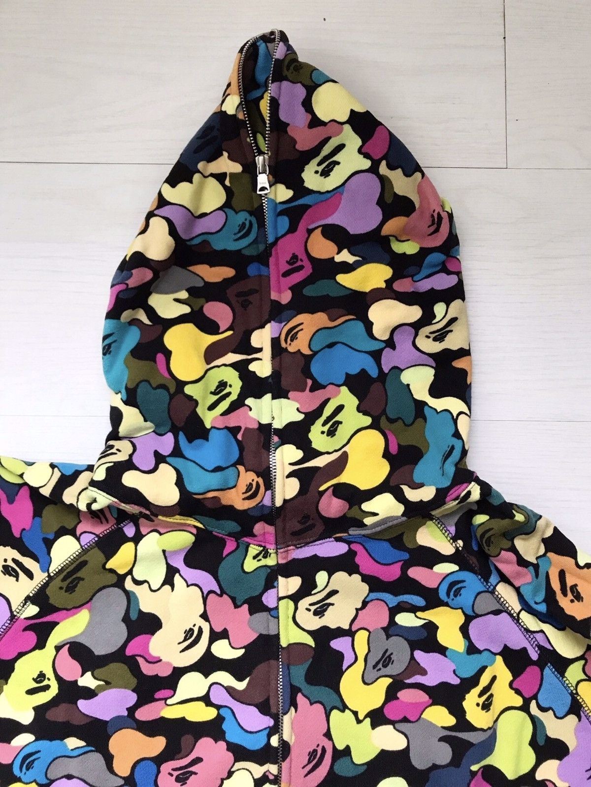 Bape Multi Camo Full Zip Hoodie Size US L / EU 52-54 / 3 - 3 Thumbnail