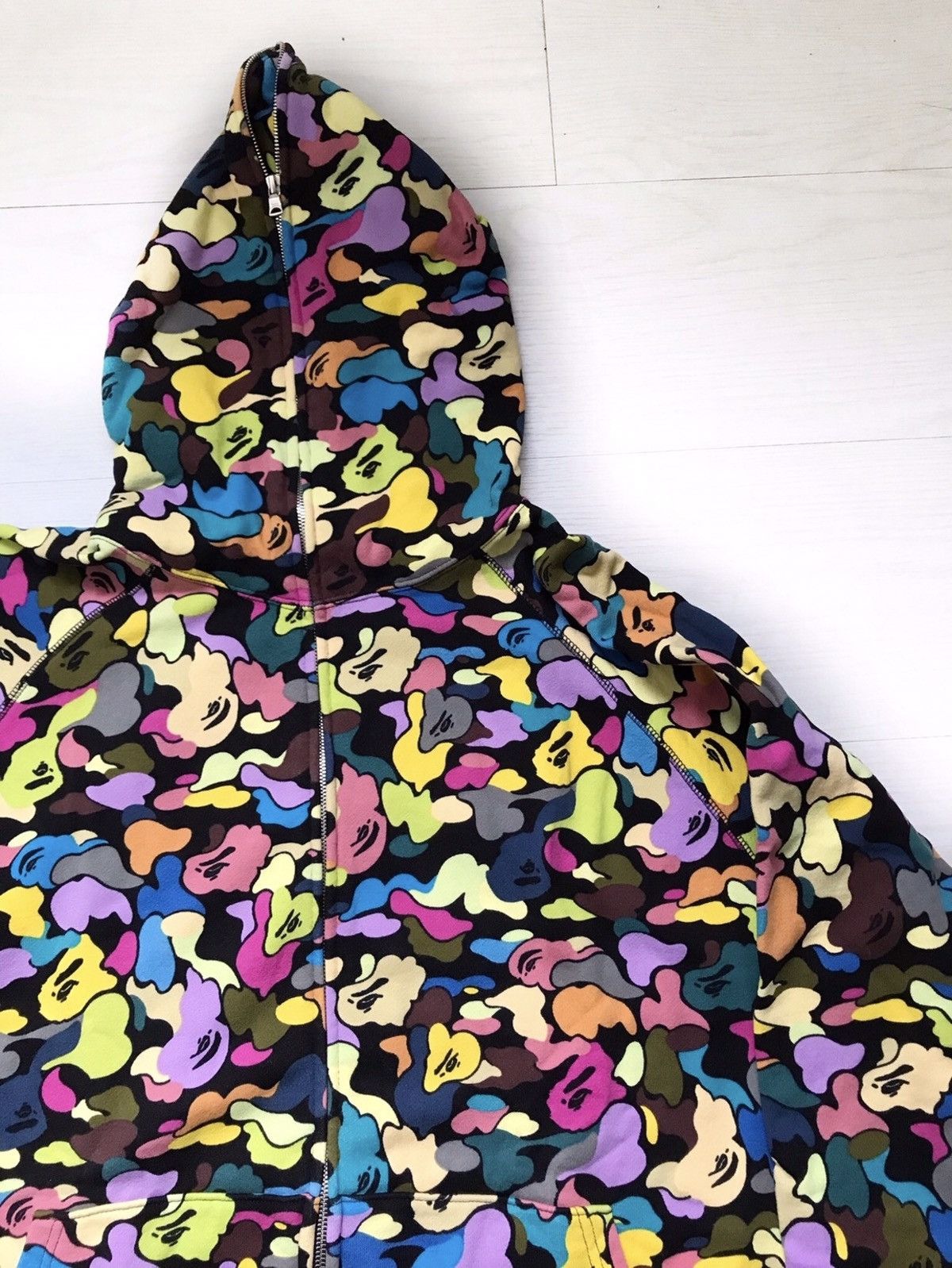 Bape Multi Camo Full Zip Hoodie Size US L / EU 52-54 / 3 - 2 Thumbnail