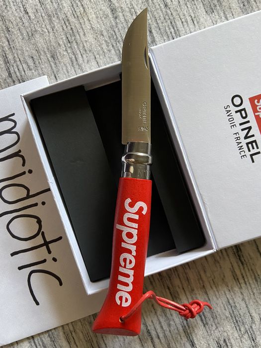 Supreme NEW Supreme Opinel No. 08 Folding Knife RED | Grailed