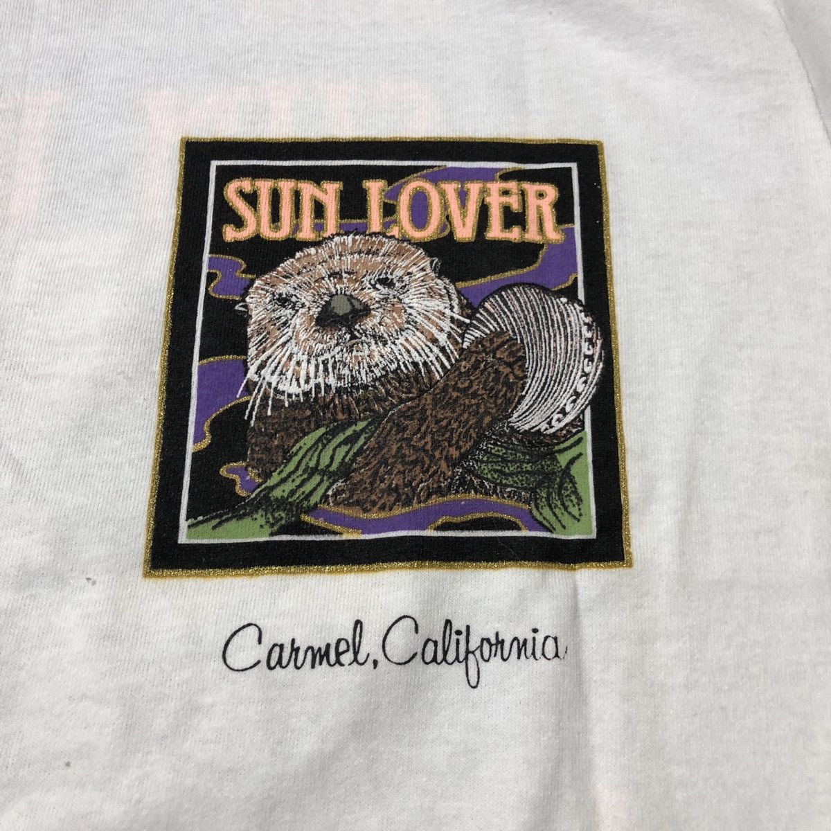 Vintage Vintage Sun Lover Sea Otter animal art single stitch t-shirt Size US L / EU 52-54 / 3 - 3 Thumbnail