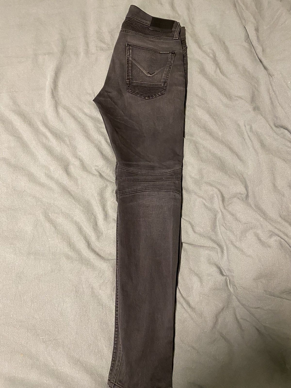 Hudson Hudson Grey Moto Denim Size US 32 / EU 48 - 3 Thumbnail
