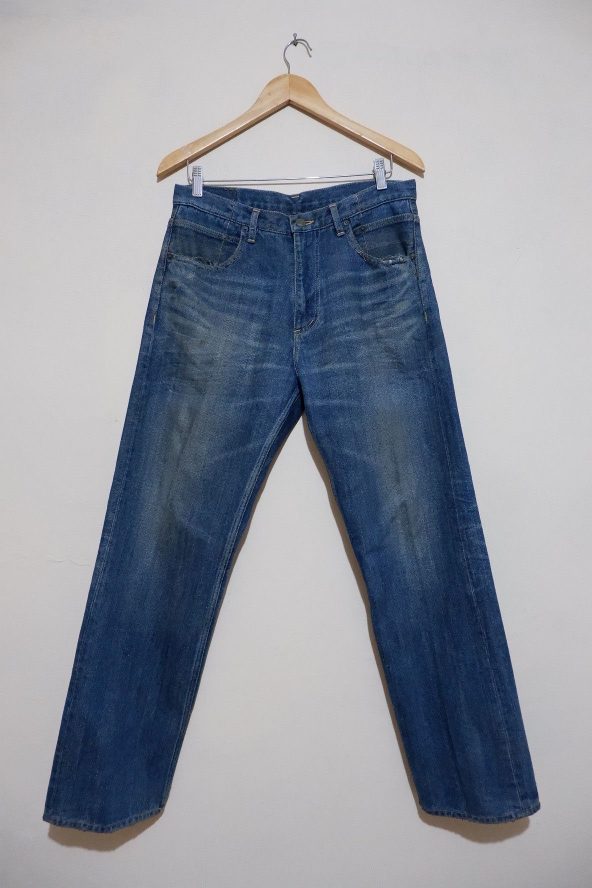 Japanese Brand Vintage REVOLVER Distressed Jeans Size US 32 / EU 48 - 2 Thumbnail