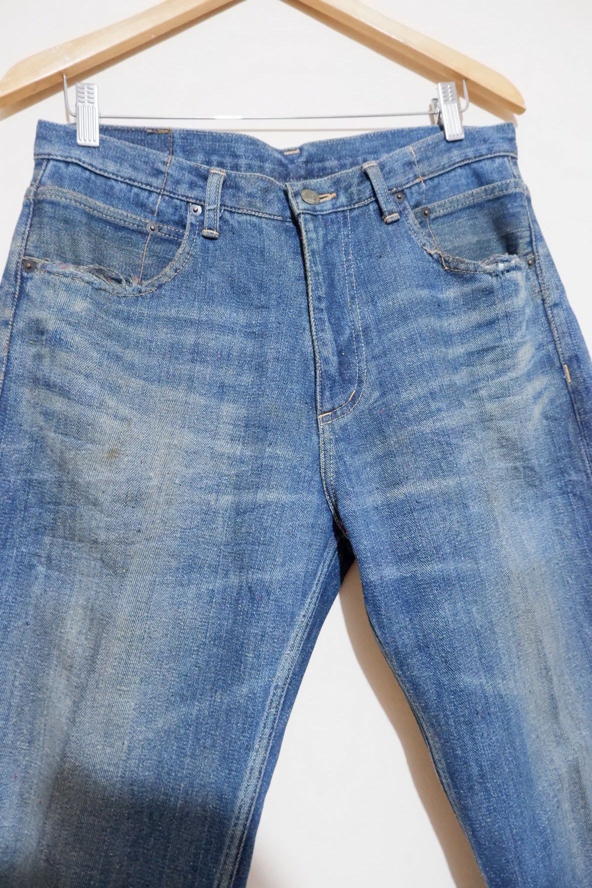 Japanese Brand Vintage REVOLVER Distressed Jeans Size US 32 / EU 48 - 3 Thumbnail