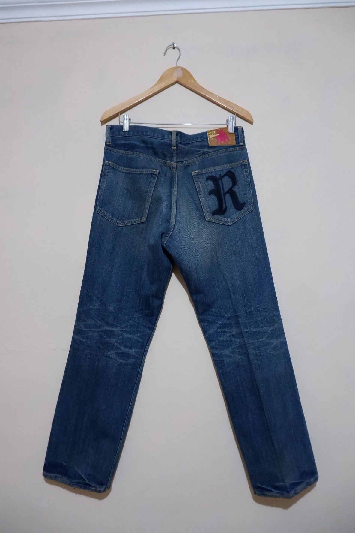 Japanese Brand Vintage REVOLVER Distressed Jeans Size US 32 / EU 48 - 1 Thumbnail