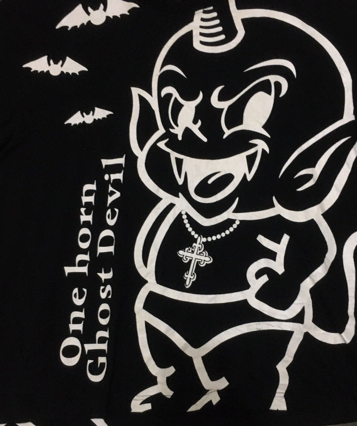 Japanese Brand × Vintage Rare Design Vintage Brand One Horn Ghost Devil T-shirt 1990s Size US L / EU 52-54 / 3 - 3 Thumbnail