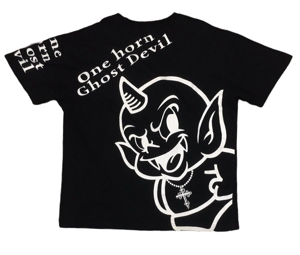 Japanese Brand × Vintage Rare Design Vintage Brand One Horn Ghost Devil T-shirt 1990s Size US L / EU 52-54 / 3 - 2 Thumbnail
