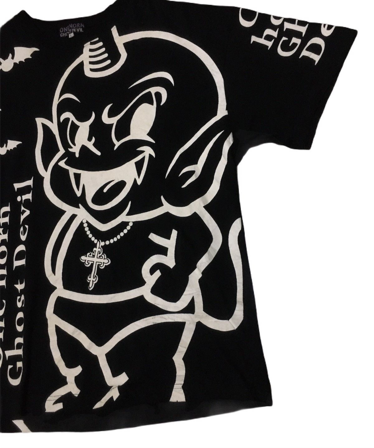 Japanese Brand × Vintage Rare Design Vintage Brand One Horn Ghost Devil T-shirt 1990s Size US L / EU 52-54 / 3 - 4 Thumbnail