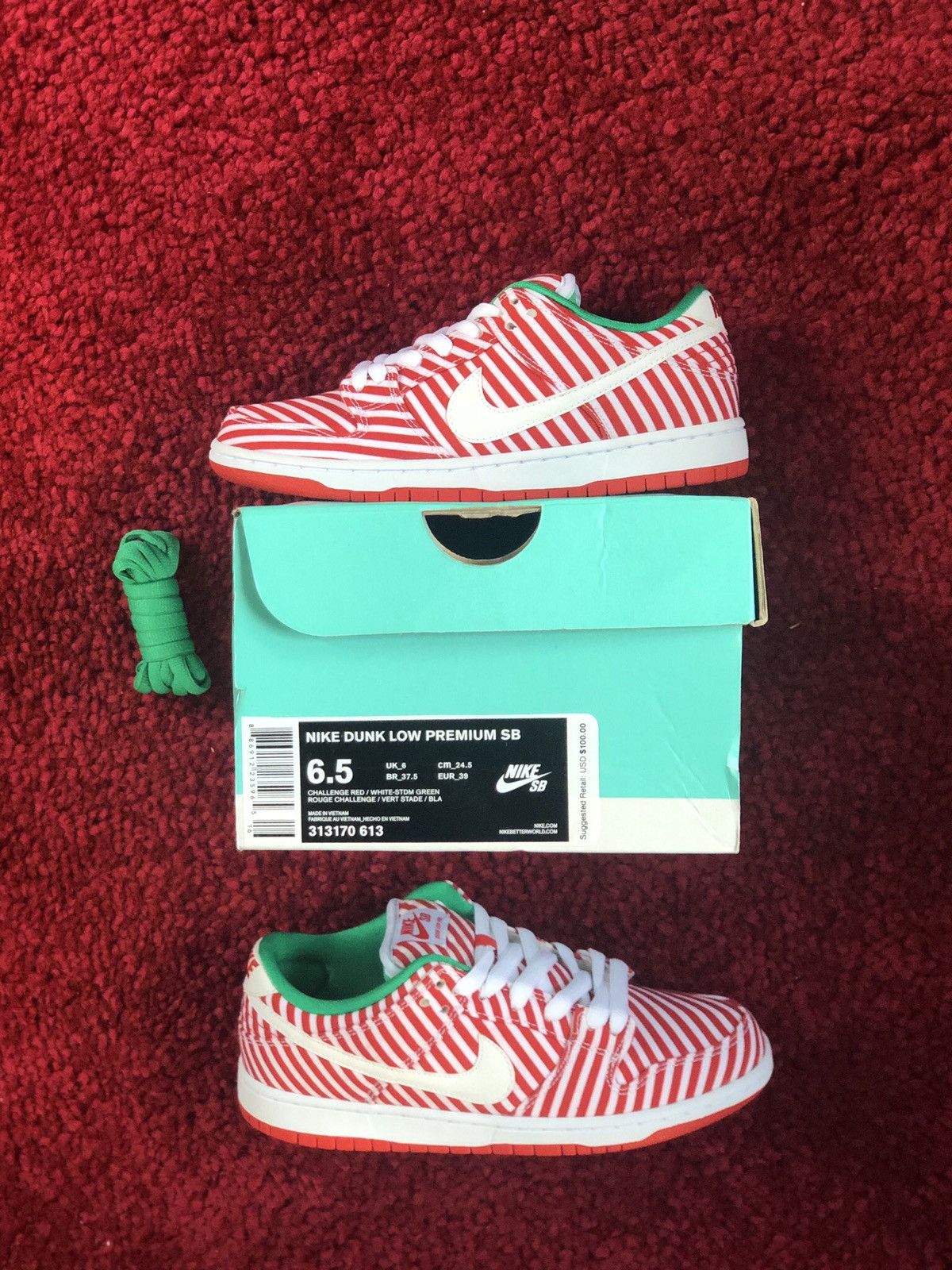 Nike SB Dunk Low Candy Cane Grailed