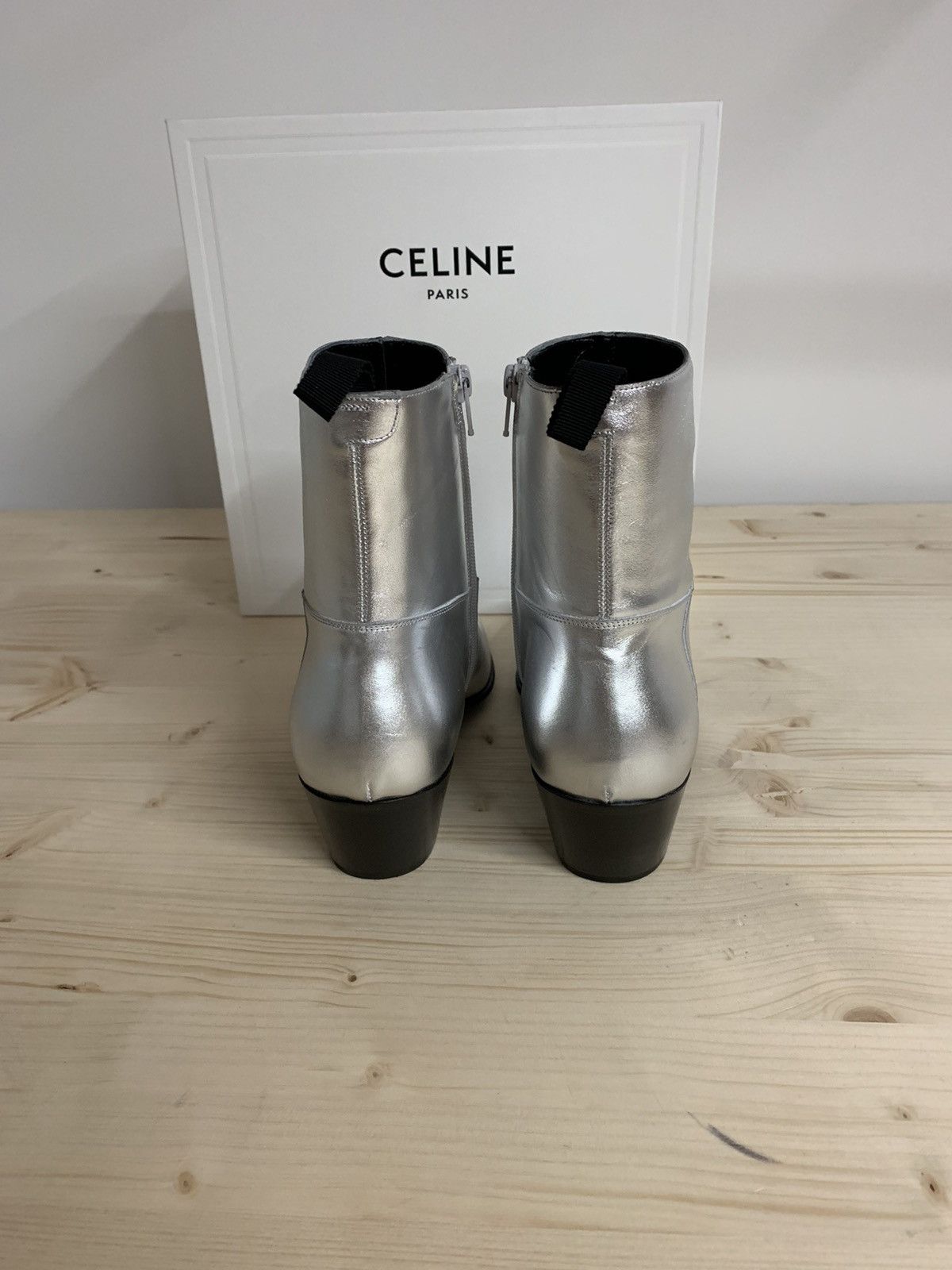 22AW Celine western silver boots 41 - メルカリ