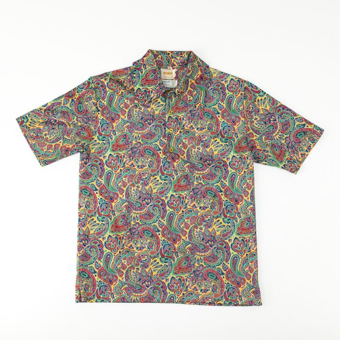 Vintage 70s Jefftron by Lord Jeff Polyester Paisley Disco Shirt | Grailed