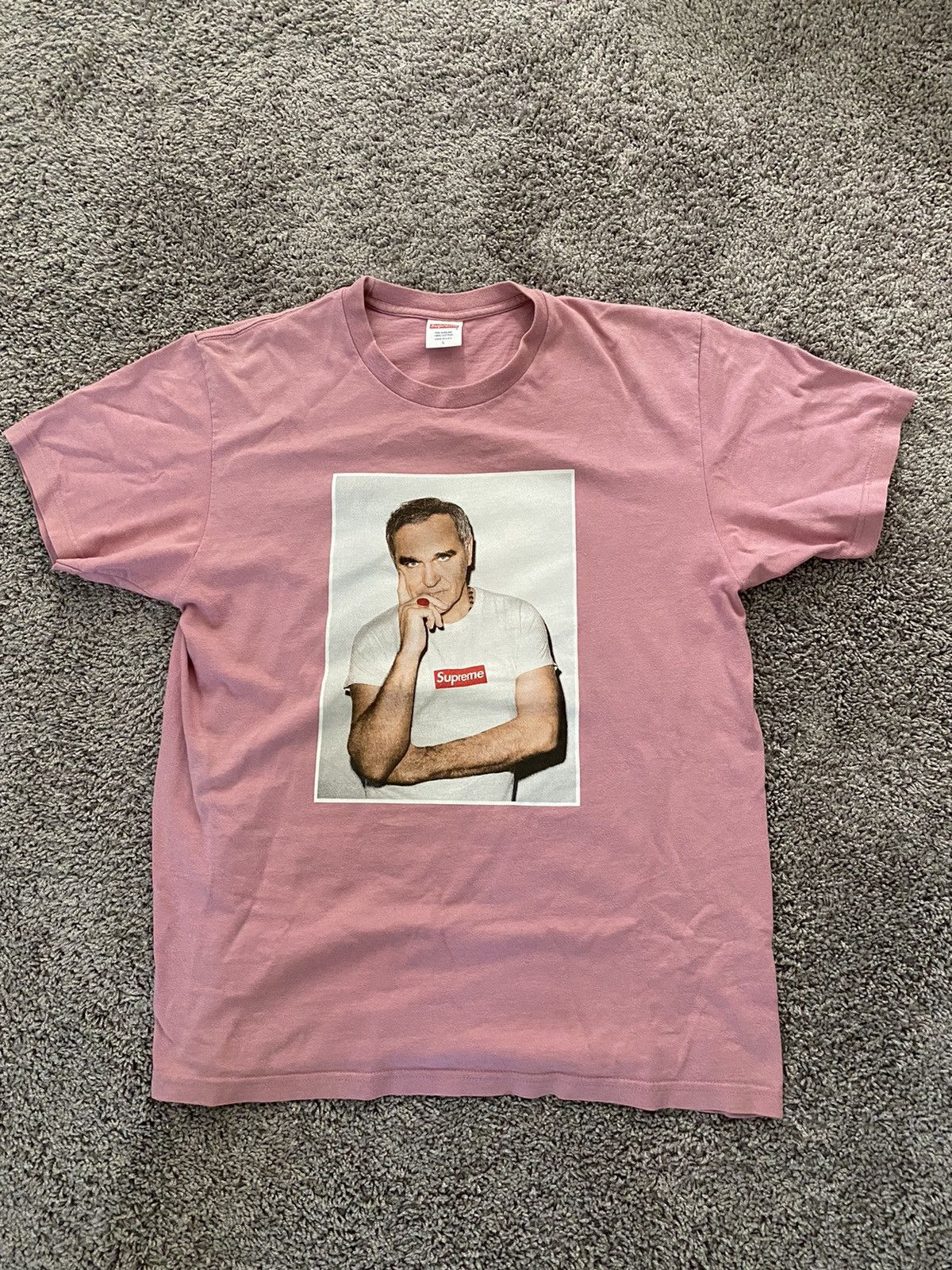 Supreme Supreme Pink Morrissey T-Shirt | Grailed