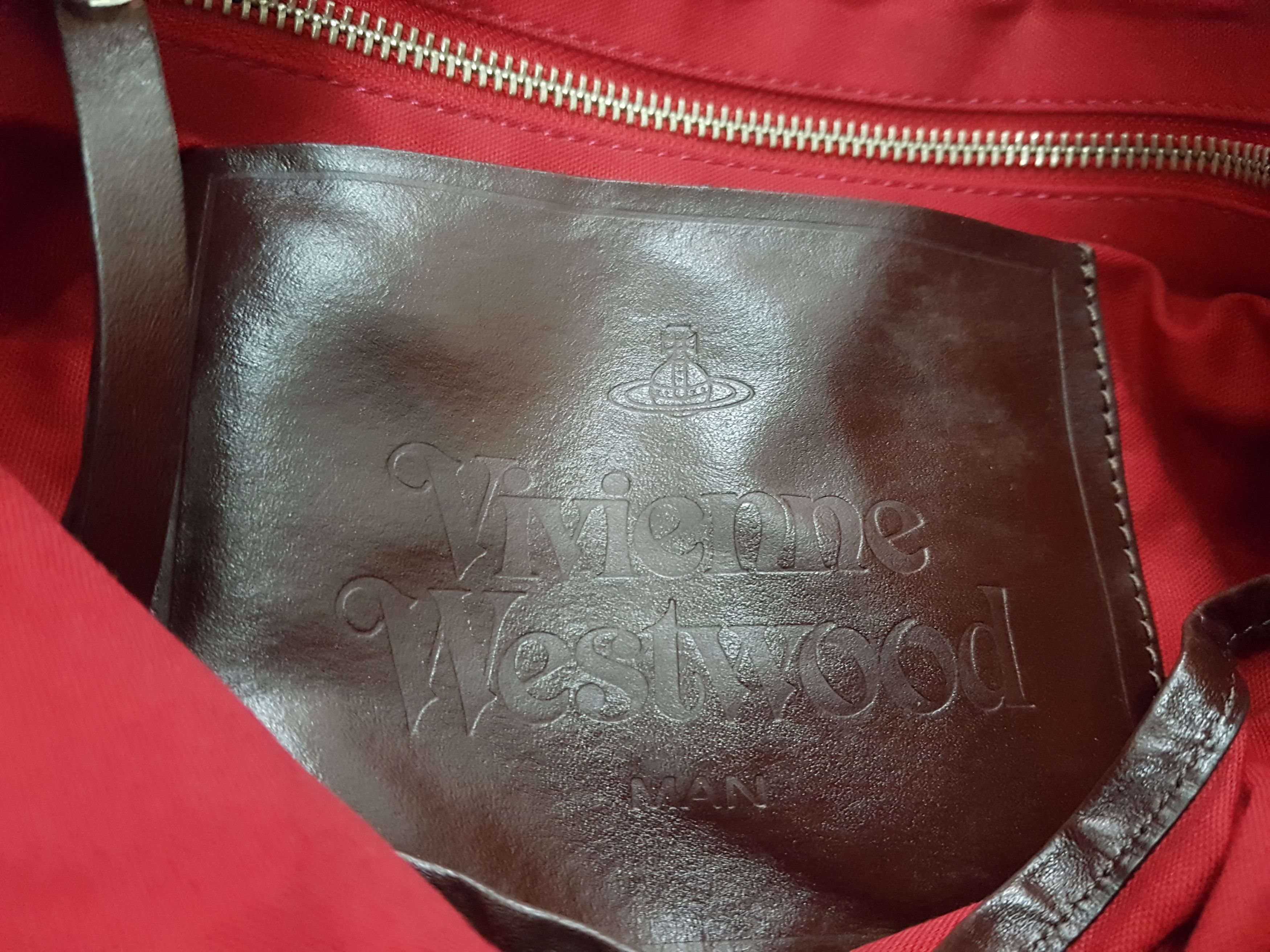 Vivienne Westwood Man Leather Canvas Tote Bag