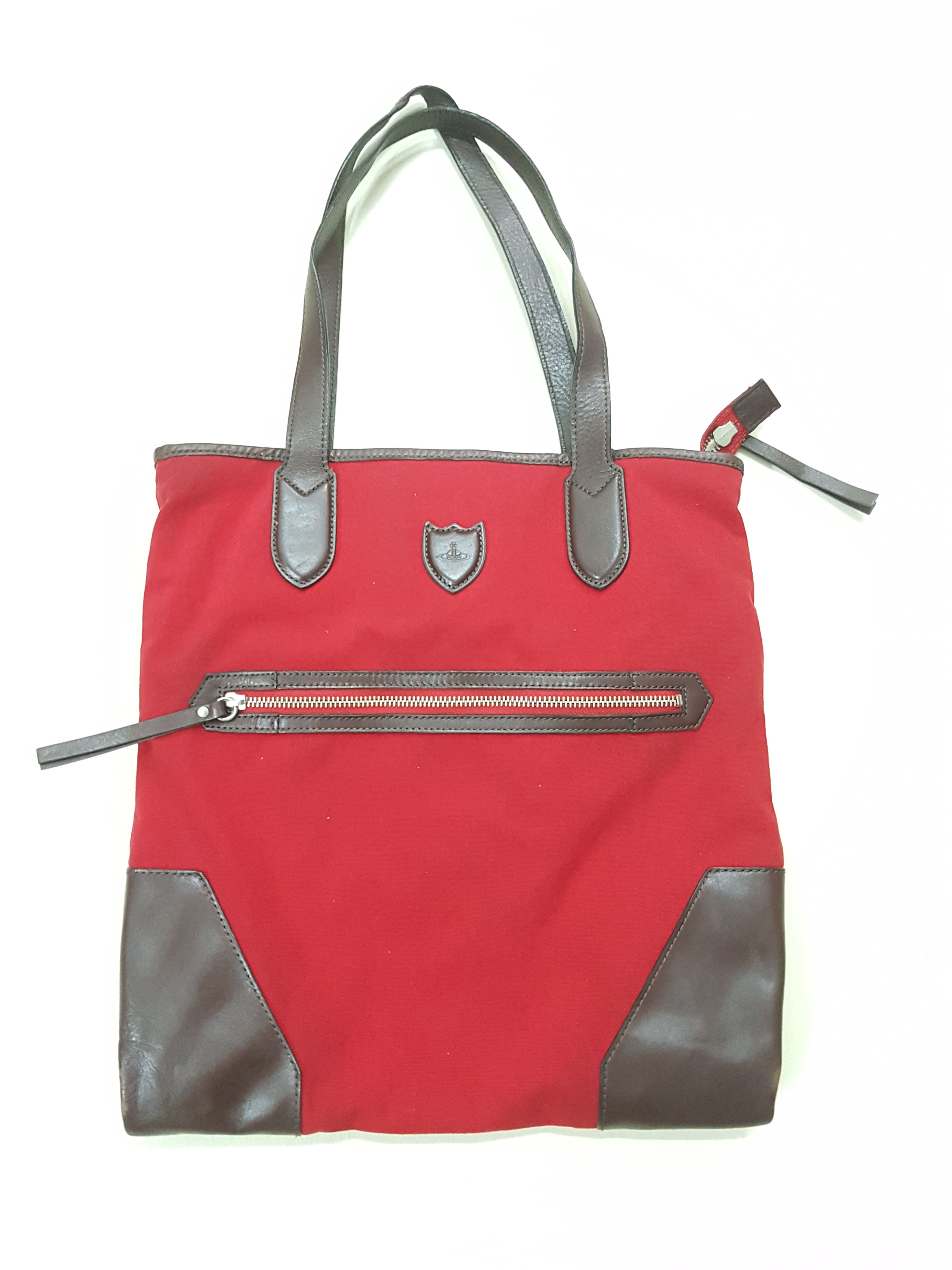 Vivienne Westwood Man Leather Canvas Tote Bag