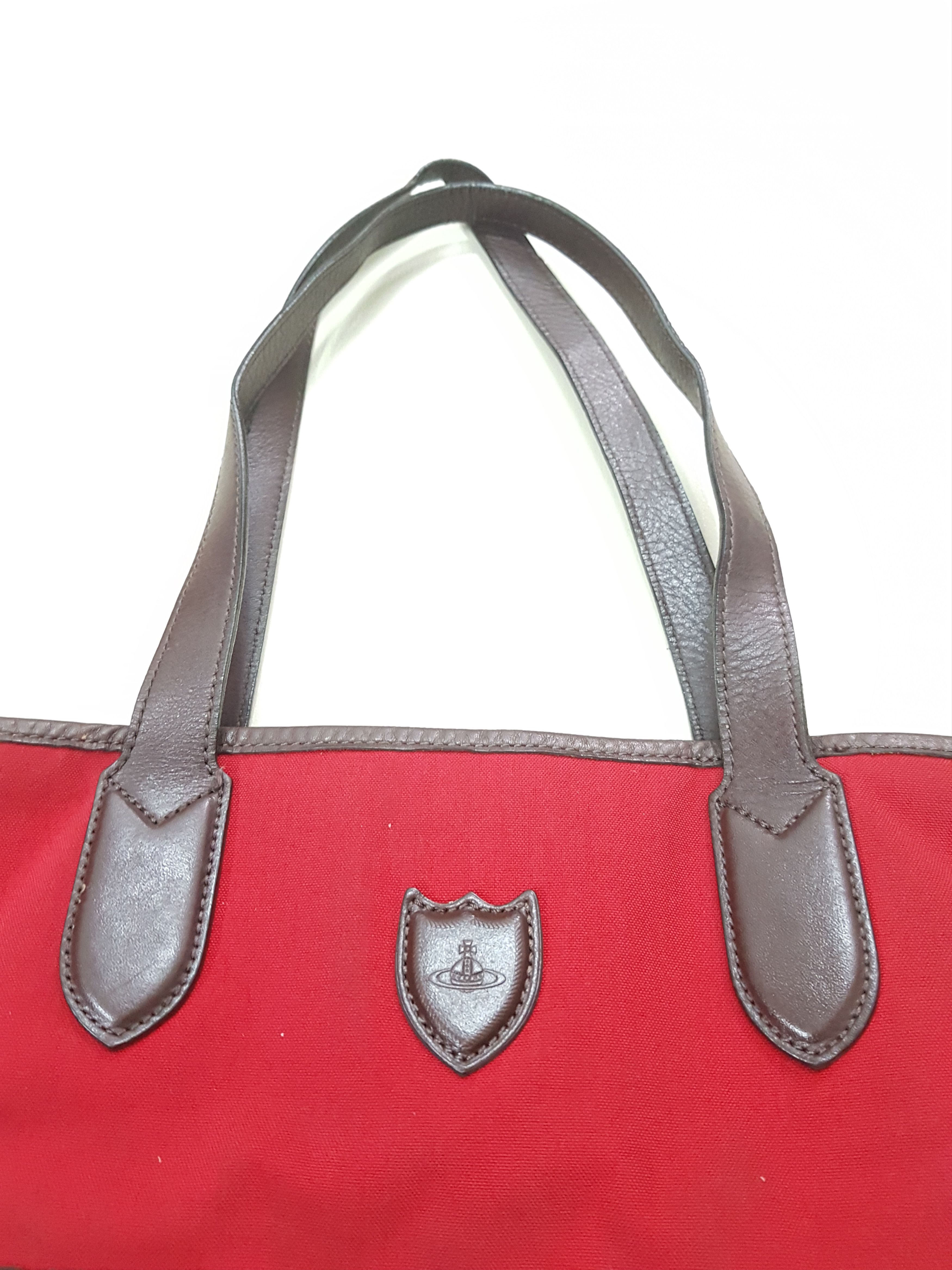 Vivienne Westwood Man Leather Canvas Tote Bag