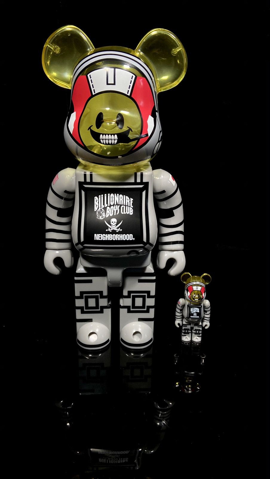 Billionaire Boys Club Bearbrick x Neighborhood x BBC 400% and 100