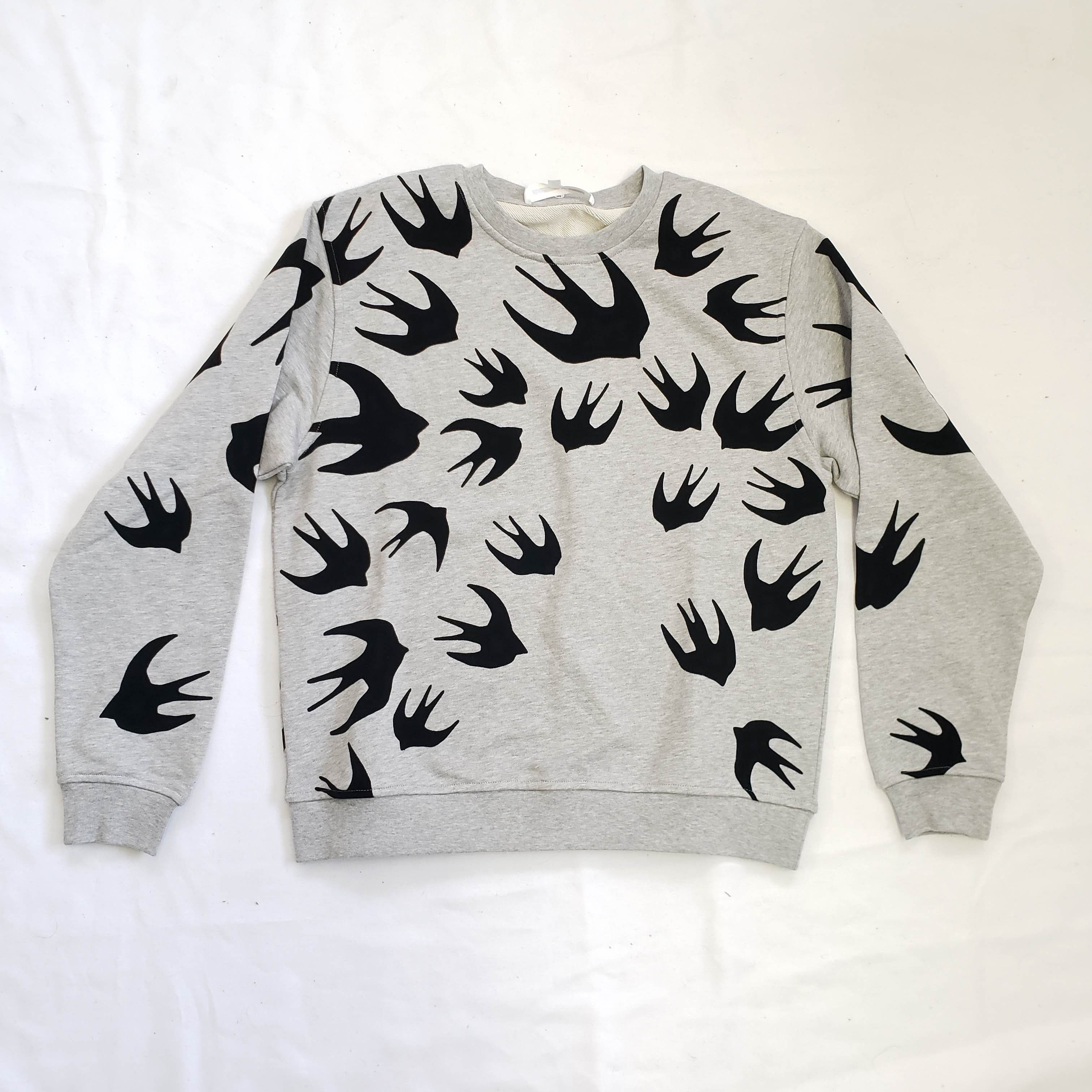 Mcq alexander mcqueen swallow print sweatshirt best sale