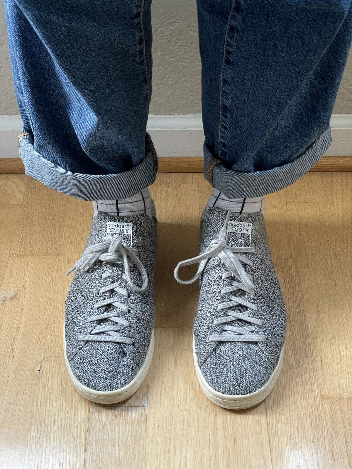 Adidas Stan Smith Primeknit in Wool Grey Grailed