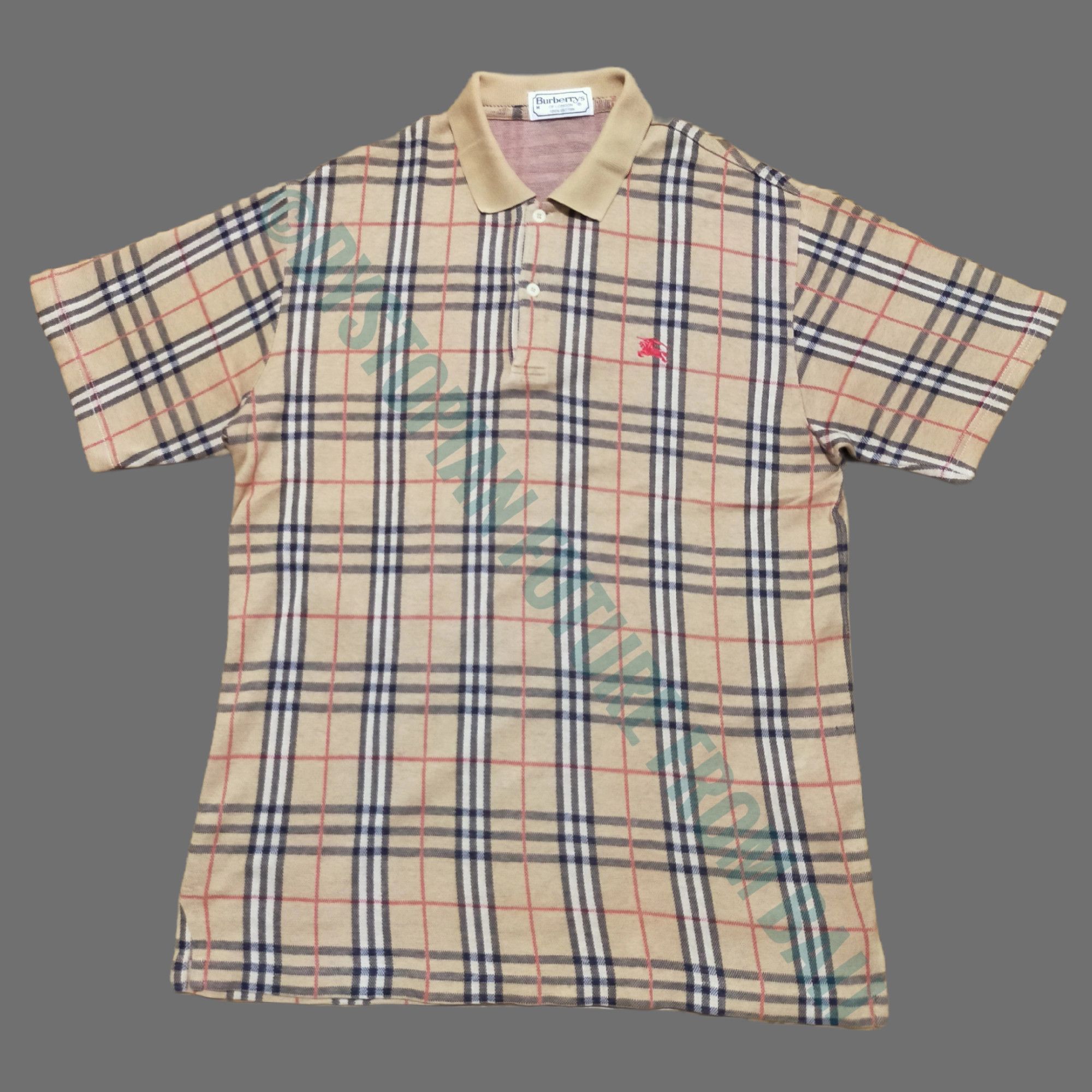 Burberry Vintage Burberrys Of London Nova Check Polo Shirt Size US L / EU 52-54 / 3 - 1 Thumbnail